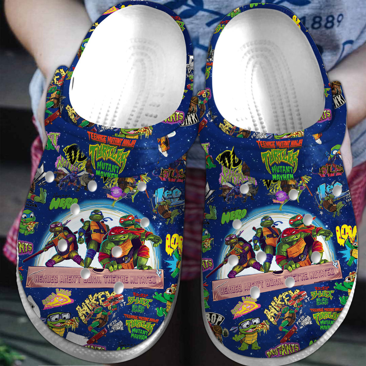 Footwearmerch Teenage Mutant Ninja Turtles Movie Crocs Crocband Clogs Shoes Comfortable For Men Women and Kids