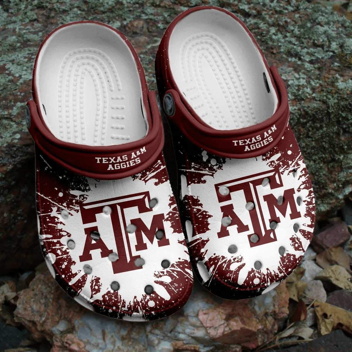 Footwearmerch Texas AM Aggies NCAA Crocs Shoes Crocband Comfortable Clogs For Men Women
