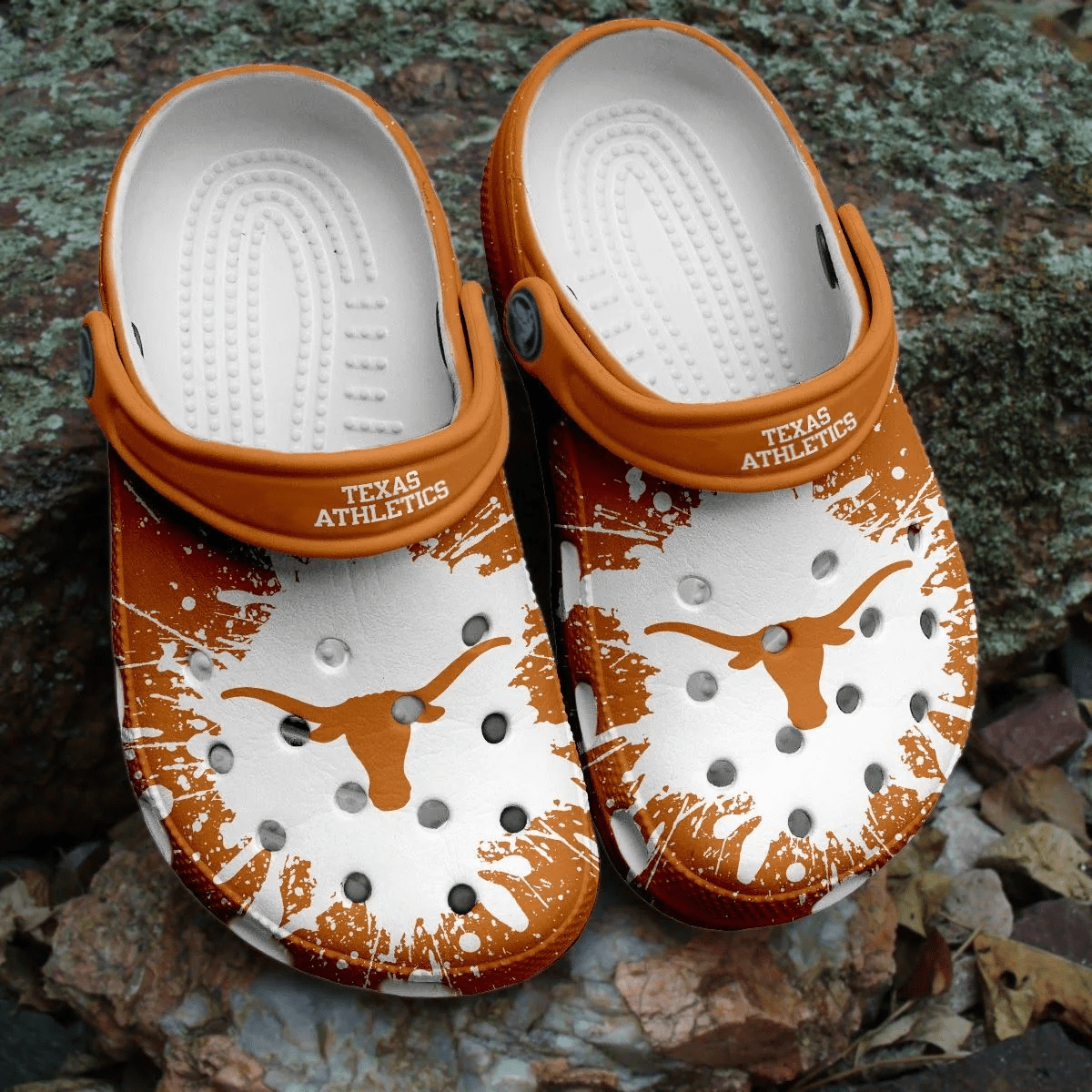 Footwearmerch Texas Athletics NCAA Crocs Shoes Clogs Crocband Comfortable For Men Women