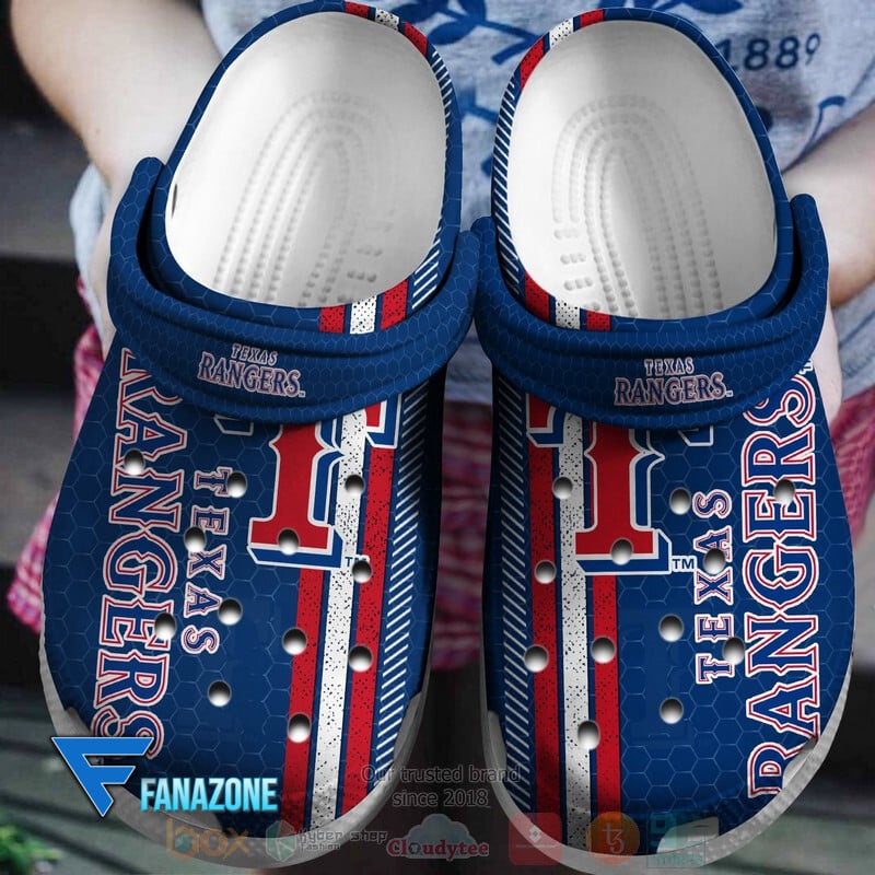 Footwearmerch Texas Rangers MLB Sport Crocs Clogs Crocband Shoes Comfortable For Men Women and Kids