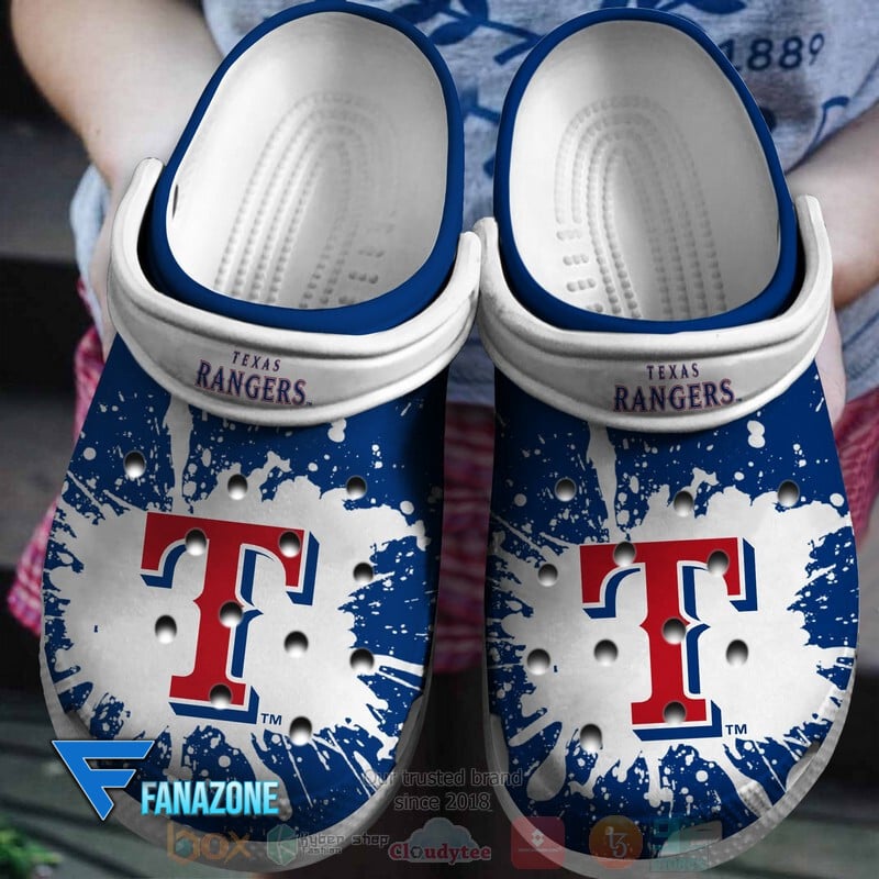 Footwearmerch Texas Rangers MLB Sport Crocs Clogs Crocband Shoes Comfortable For Men Women and Kids