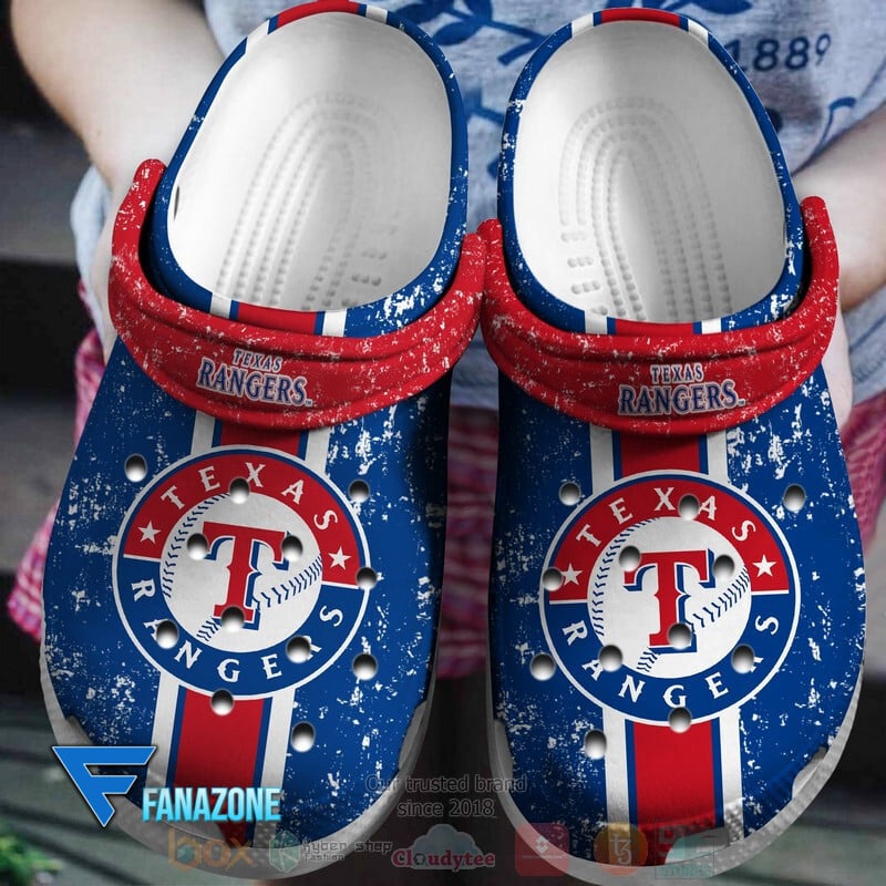Footwearmerch Texas Rangers MLB Sport Crocs Clogs Crocband Shoes Comfortable For Men Women and Kids