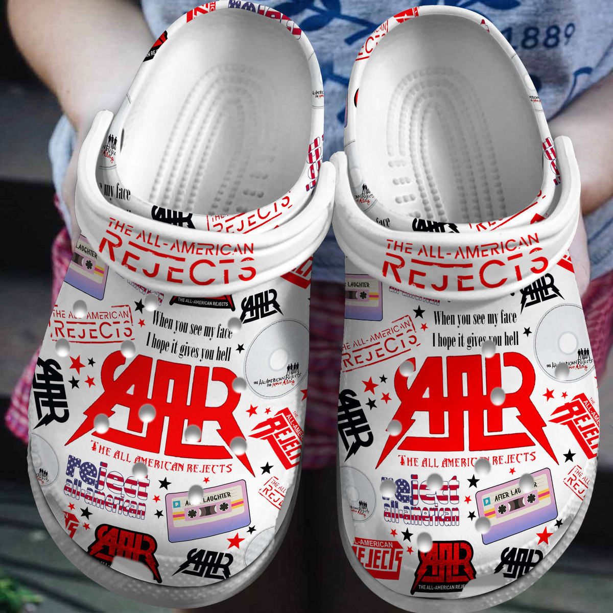 Footwearmerch The All American Rejects Music Crocs Crocband Clogs Shoes Comfortable For Men Women and Kids