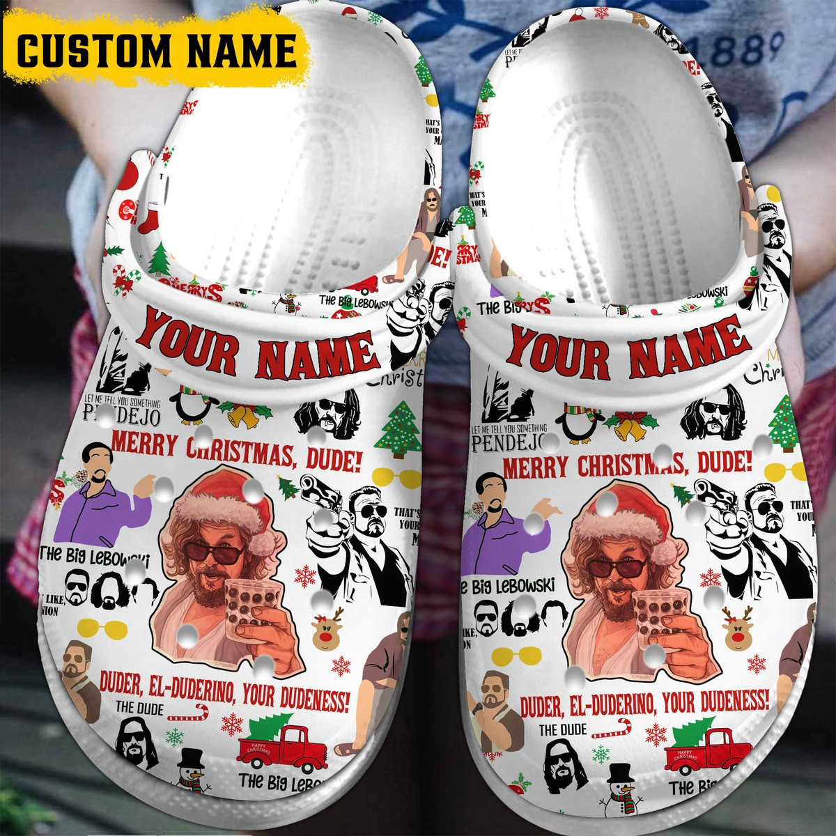 Footwearmerch The Big Lebowski Movie Crocs Crocband Clogs Shoes Comfortable For Men Women and Kids