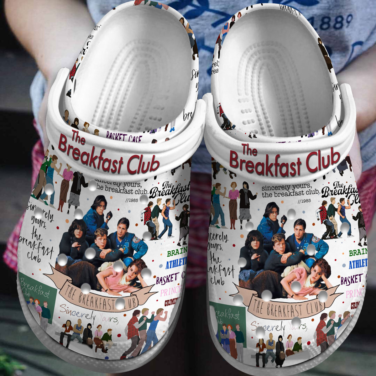 Footwearmerch The Breakfast Club Movie Crocs Crocband Clogs Shoes Comfortable For Men Women and Kids
