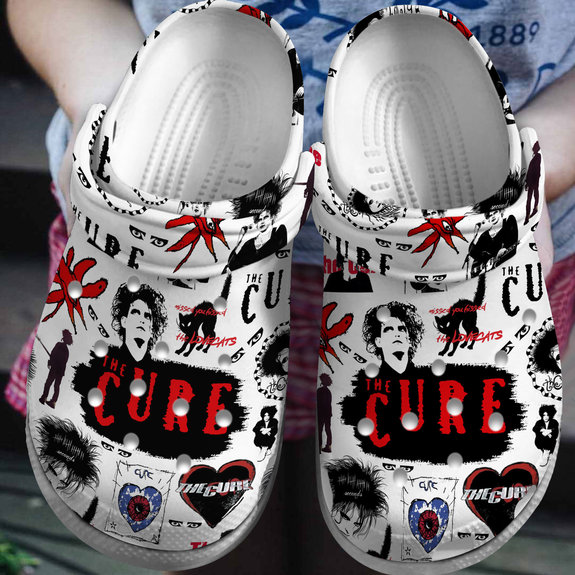 Footwearmerch The Cure Music Crocs Crocband Clogs Shoes Comfortable For Men Women and Kids