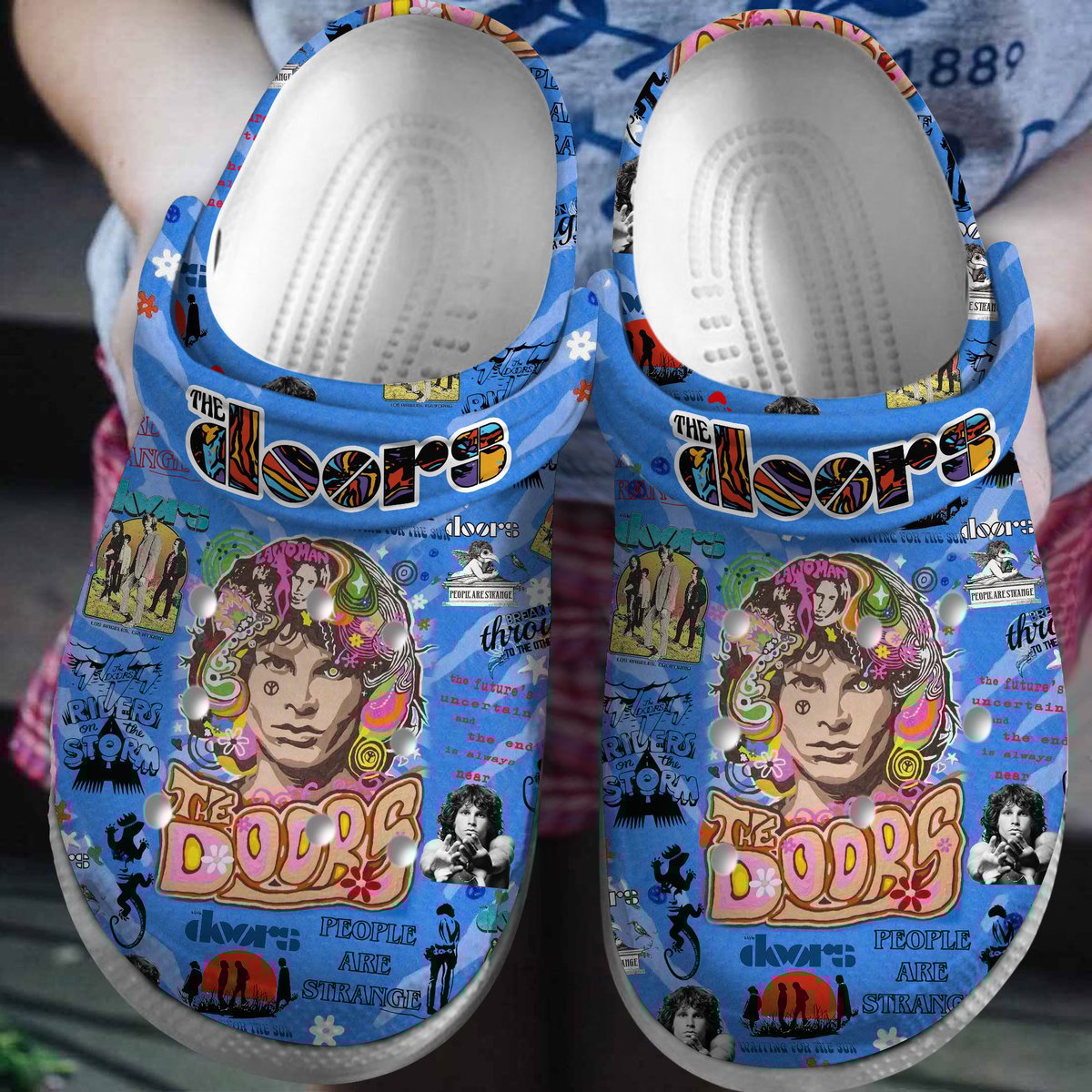 Footwearmerch The Doors Music Crocs Crocband Clogs Shoes Comfortable For Men Women and Kids