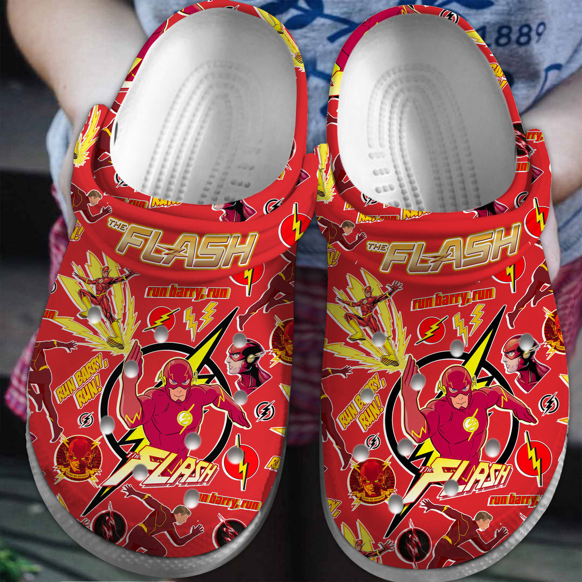 Footwearmerch The Flash Movie Crocs Crocband Clogs Shoes Comfortable For Men Women and Kids