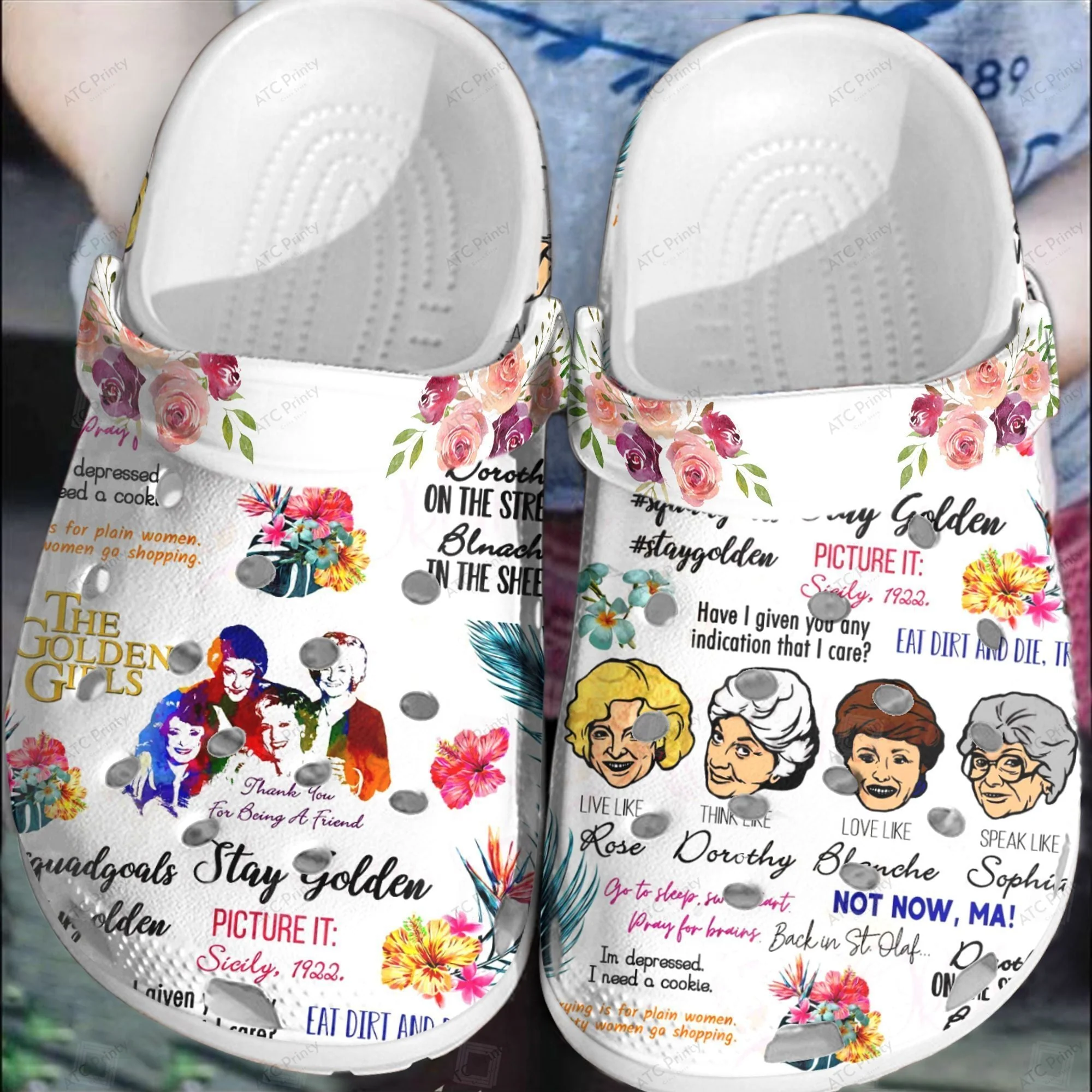 Footwearmerch The Golden Girls Crocs Crocband Clogs Comfortable Shoes For Men Women