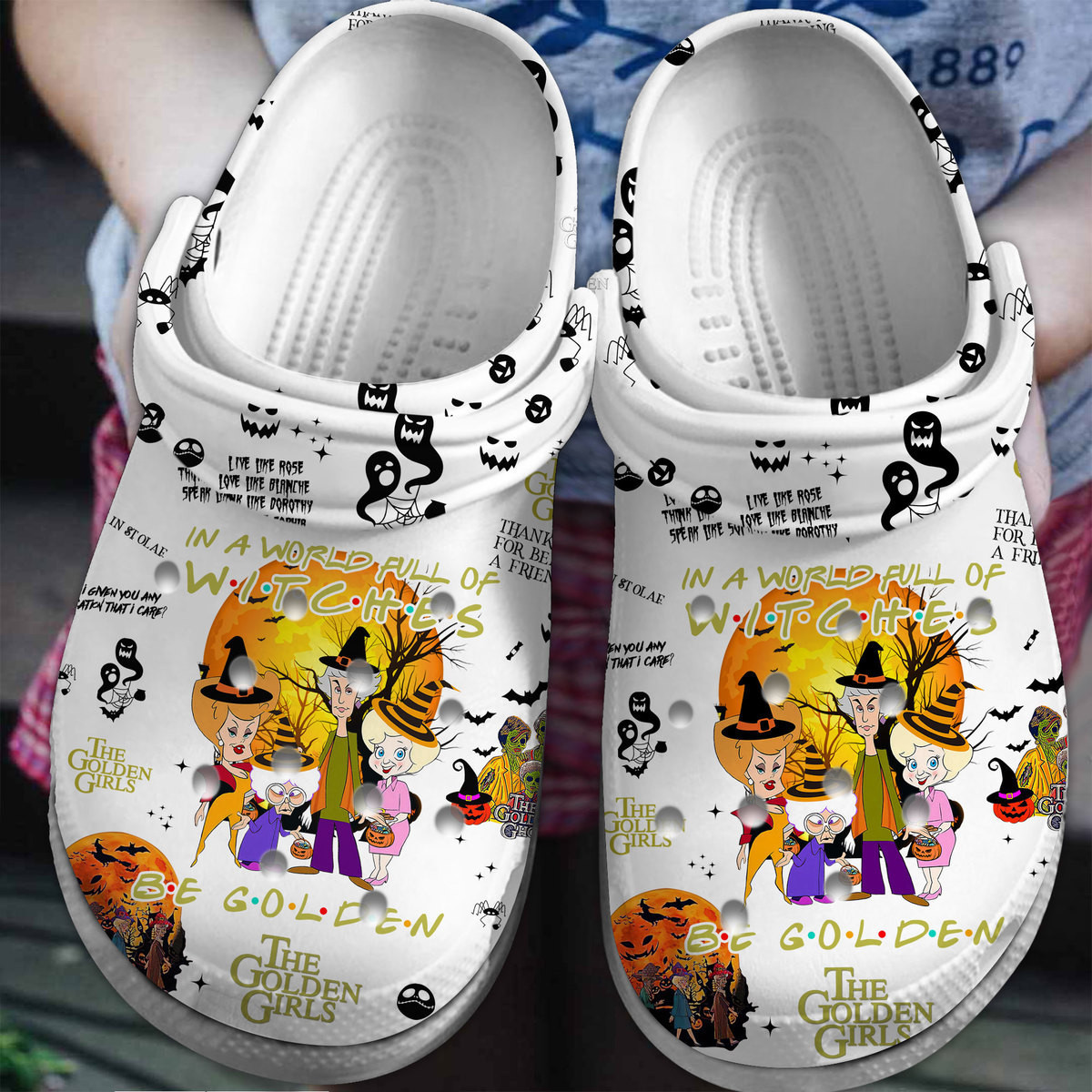 Footwearmerch The Golden Girls TV Series Crocs Crocband Clogs Shoes Comfortable For Men Women and Kids