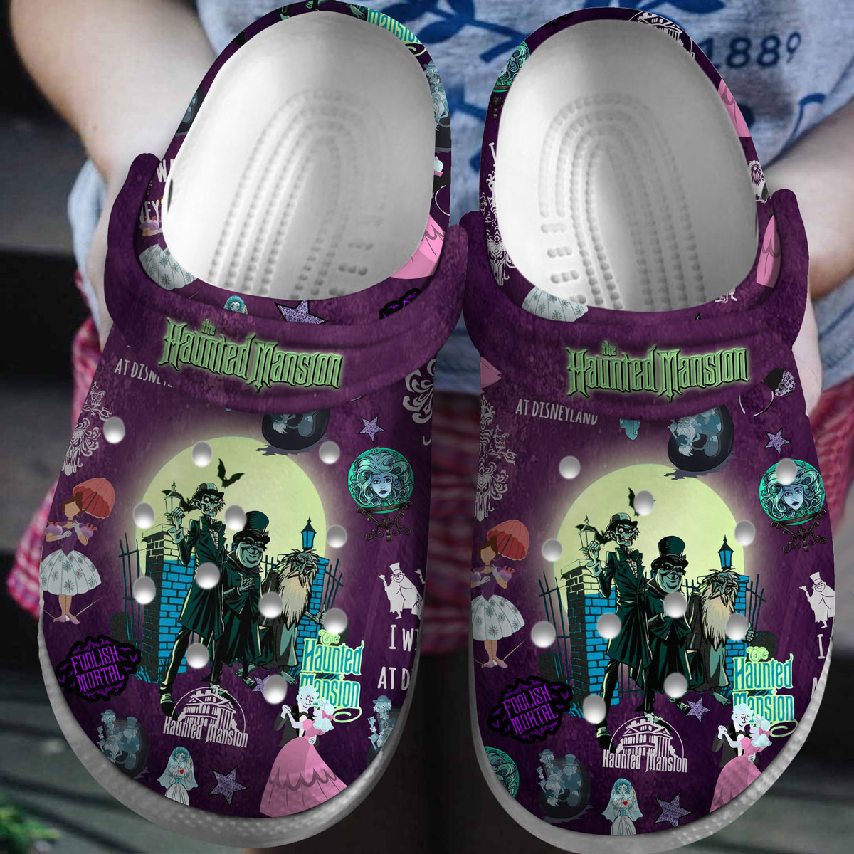 Footwearmerch The Haunted Mansion Movie Crocs Crocband Clogs Shoes Comfortable For Men Women and Kids