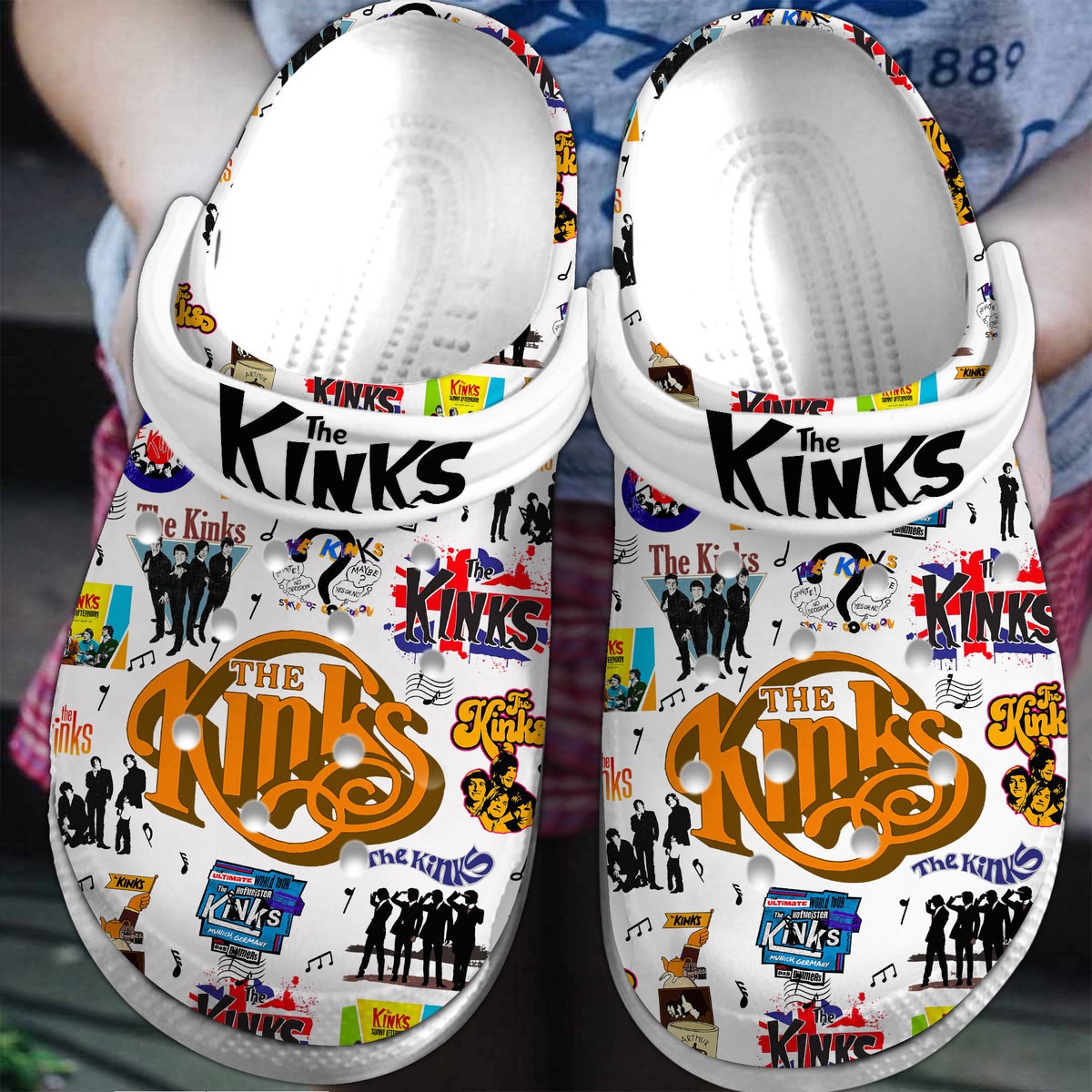 Footwearmerch The Kinks Music Crocs Crocband Clogs Shoes Comfortable For Men Women and Kids