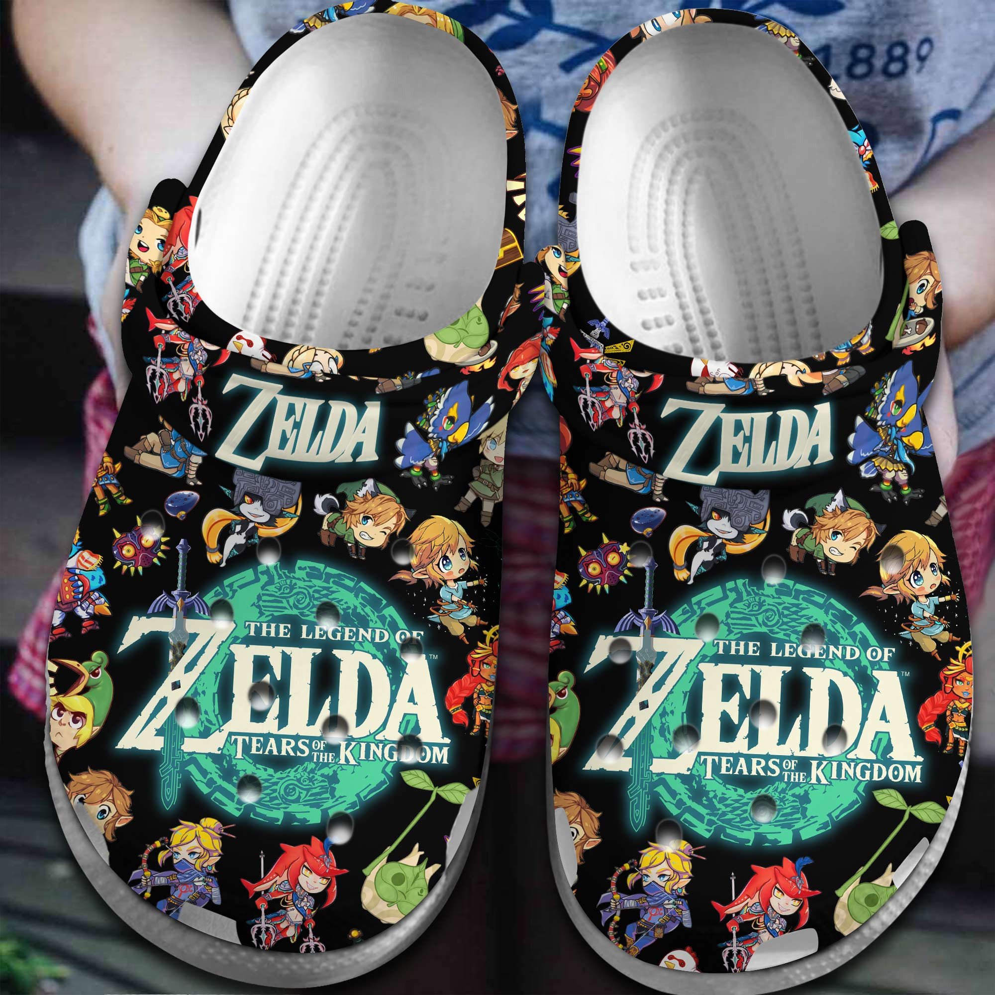 Footwearmerch The Legend of Zelda: Tears of the Kingdom Game Crocs Crocband Clogs Shoes Comfortable For Men Women and Kids