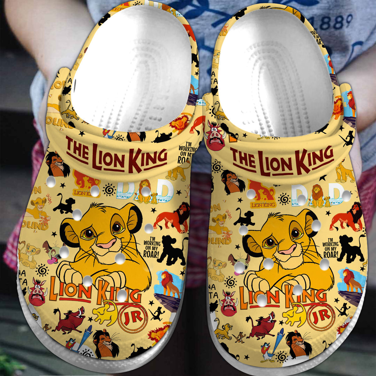 Footwearmerch The Lion King Cartoon Movie Crocs Crocband Clogs Shoes Comfortable For Men Women and Kids