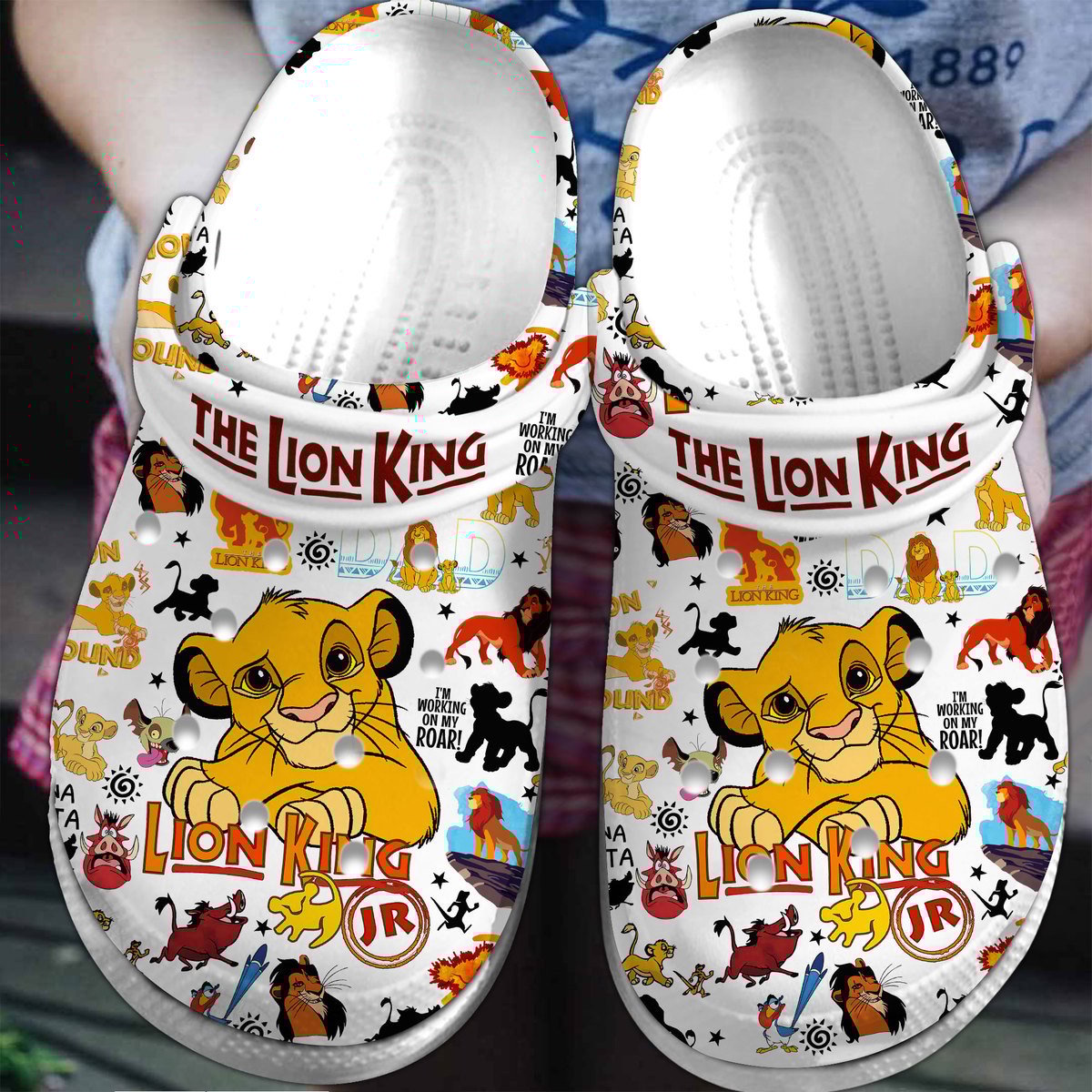 Footwearmerch The Lion King Cartoon Movie Crocs Crocband Clogs Shoes Comfortable For Men Women and Kids