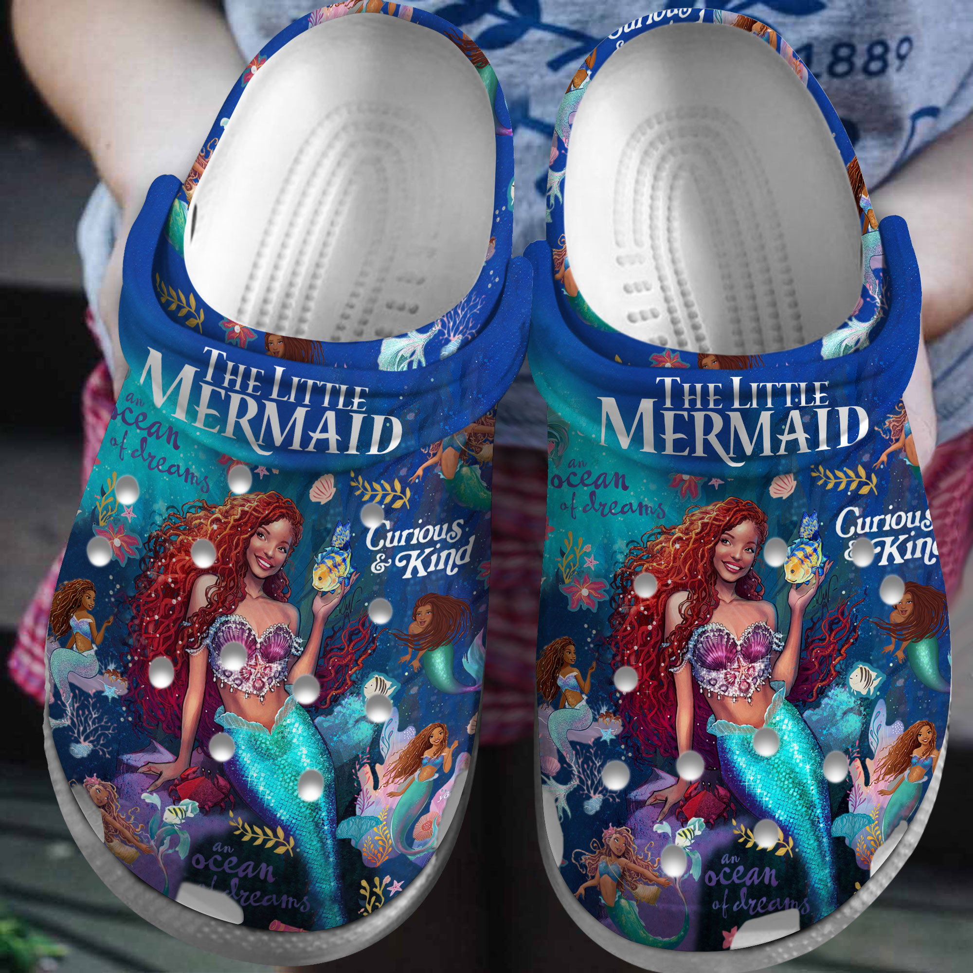 Footwearmerch The Little Mermaid Cartoon Movie Crocs Crocband Clogs Shoes Comfortable For Men Women and Kids