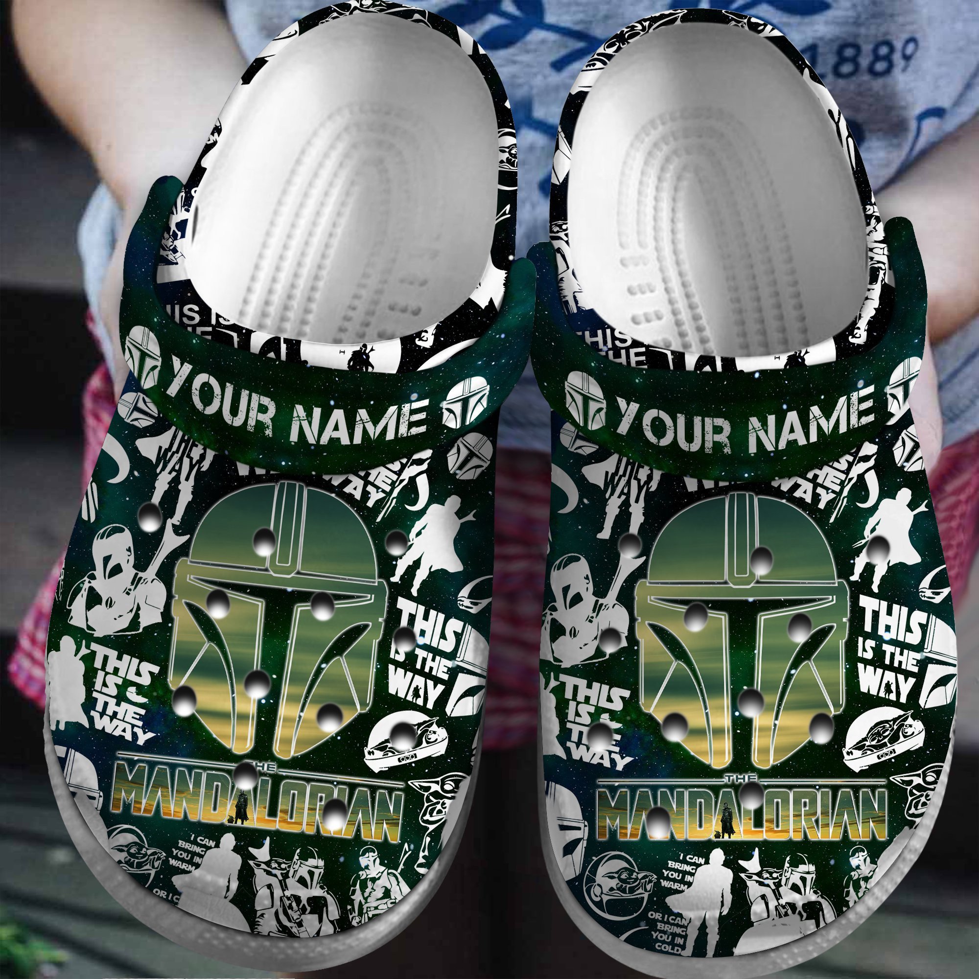 Footwearmerch The Mandalorian TV Series Crocs Crocband Clogs Shoes Comfortable For Men Women and Kids