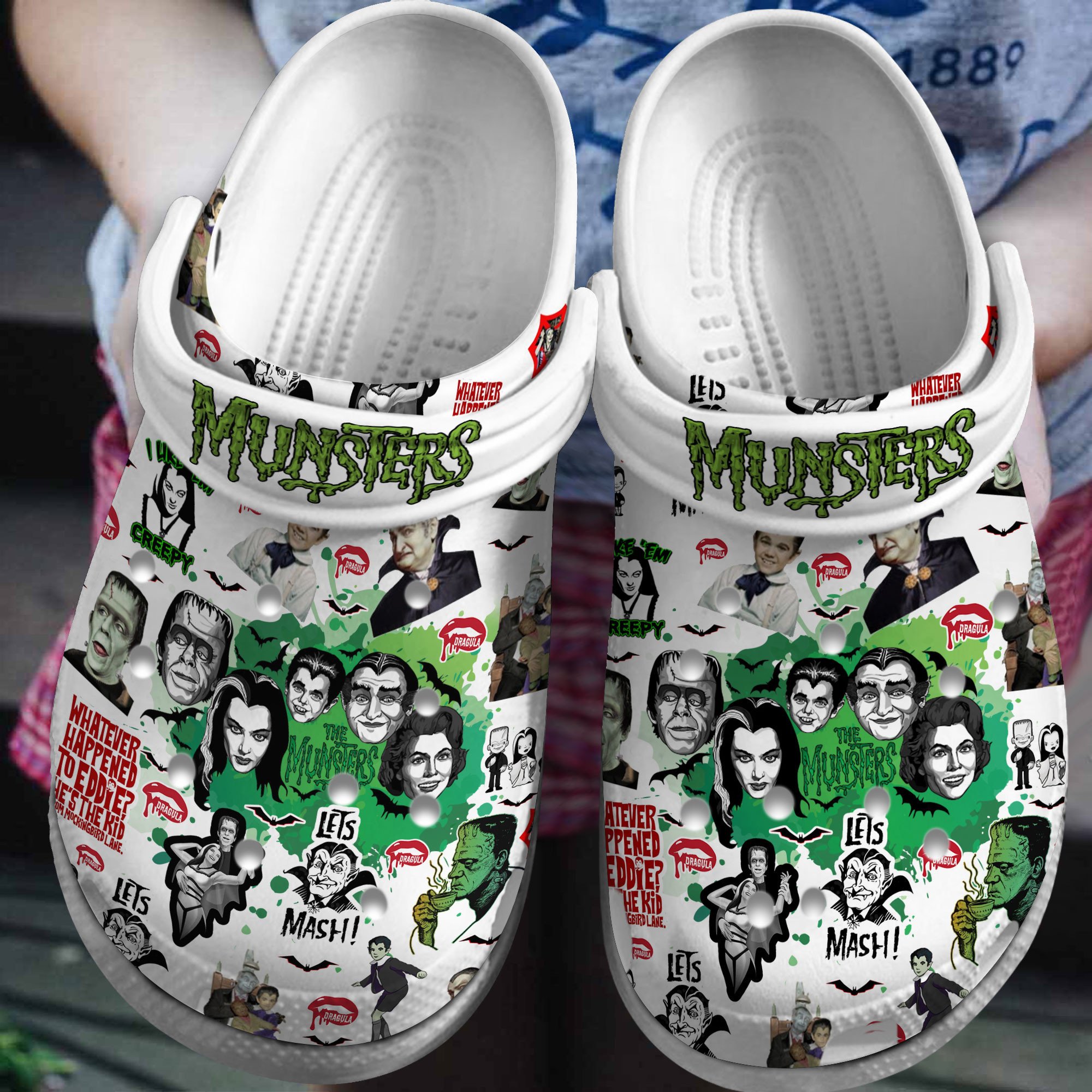 Footwearmerch The Munsters Movie Crocs Crocband Clogs Shoes Comfortable For Men Women and Kids