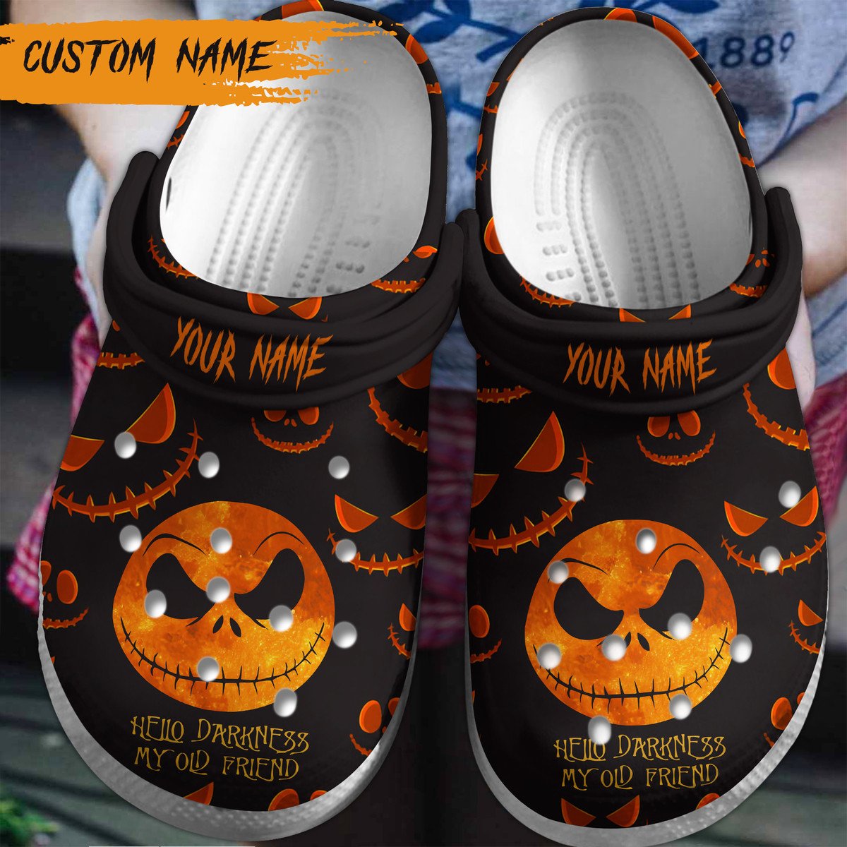 Footwearmerch The Nightmare Before Christmas Cartoon Crocs Crocband Clogs Shoes Comfortable For Men Women and Kids