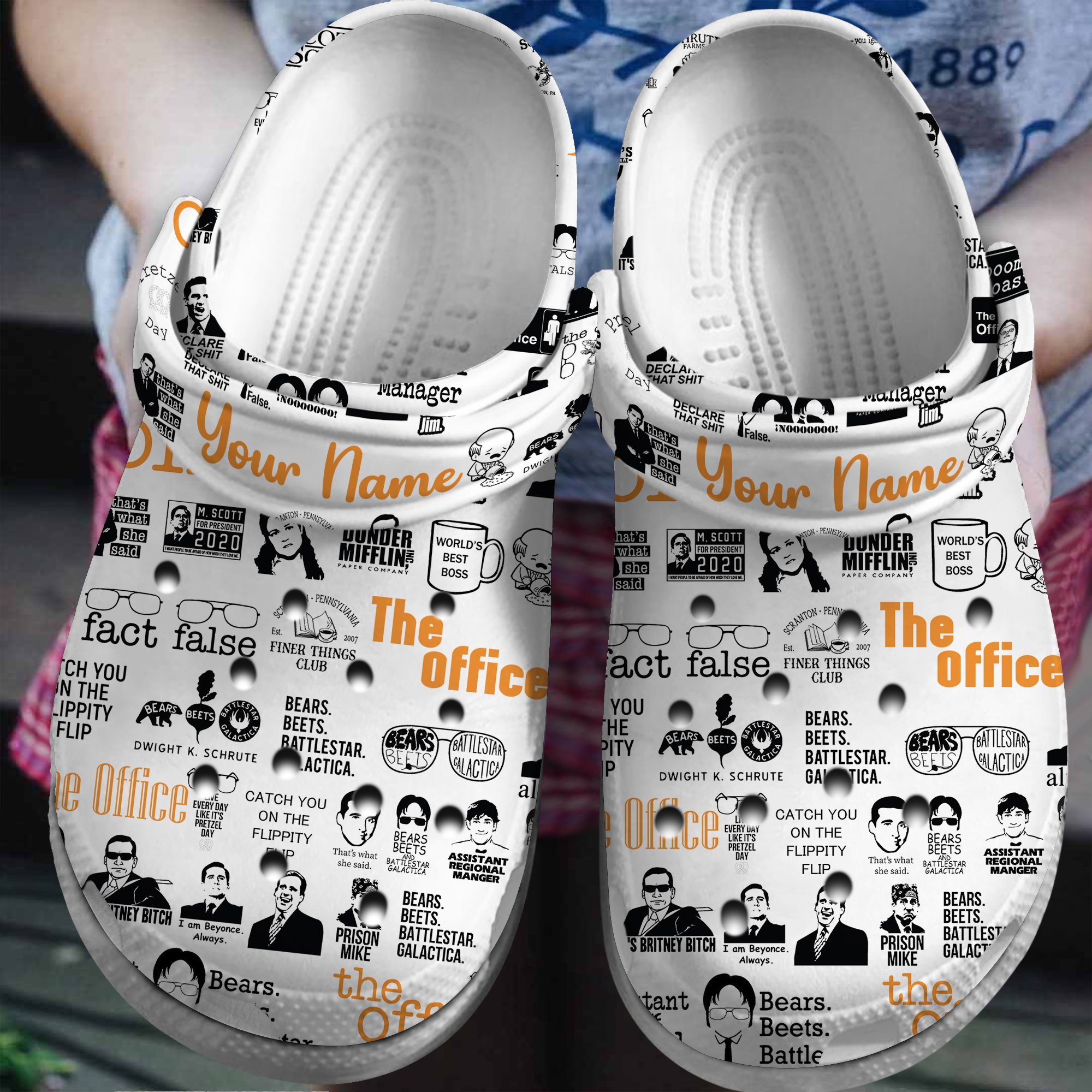 Footwearmerch The Office TV Series Crocs Crocband Clogs Shoes Comfortable For Men Women and Kids
