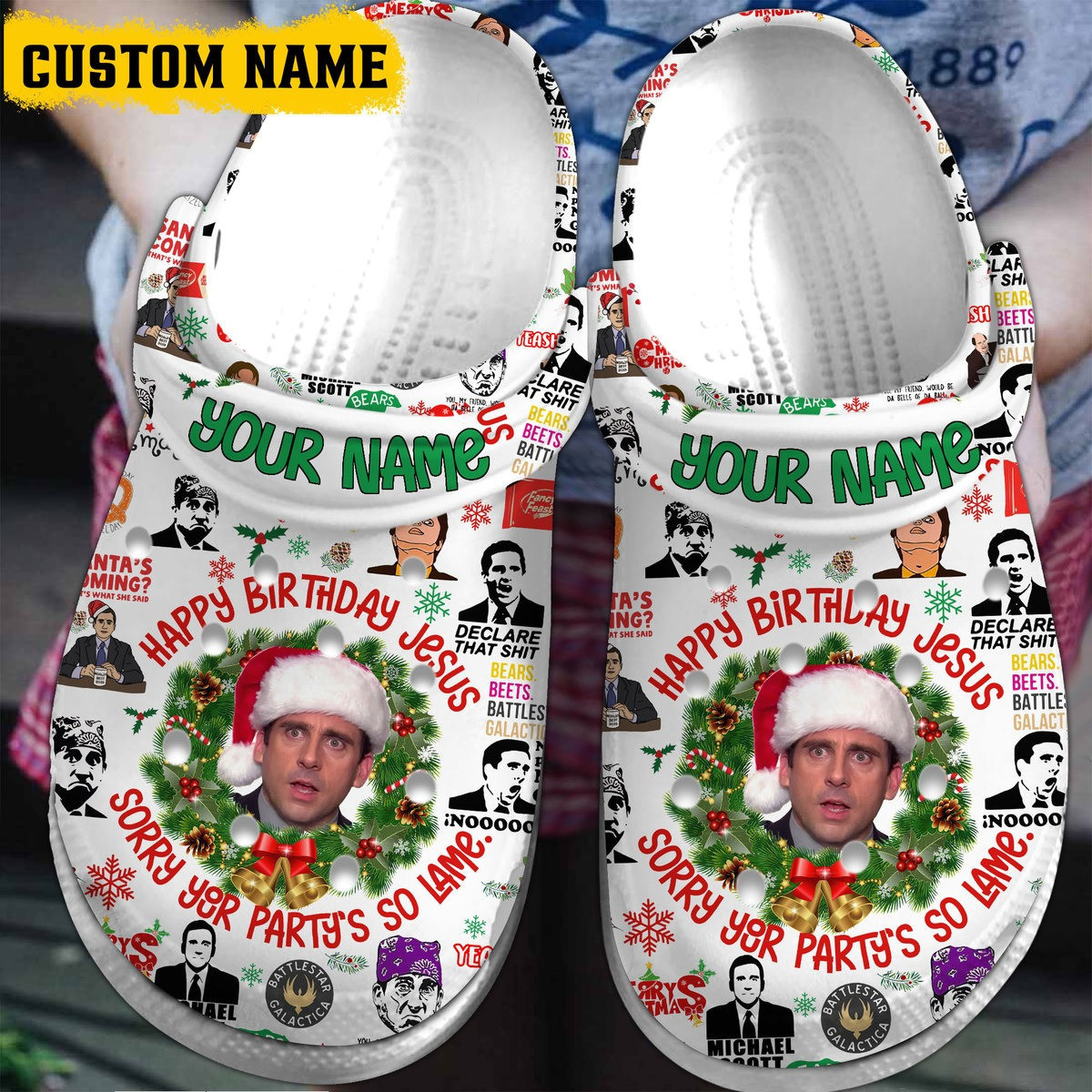 Footwearmerch The Office TV Series Crocs Crocband Clogs Shoes Comfortable For Men Women and Kids