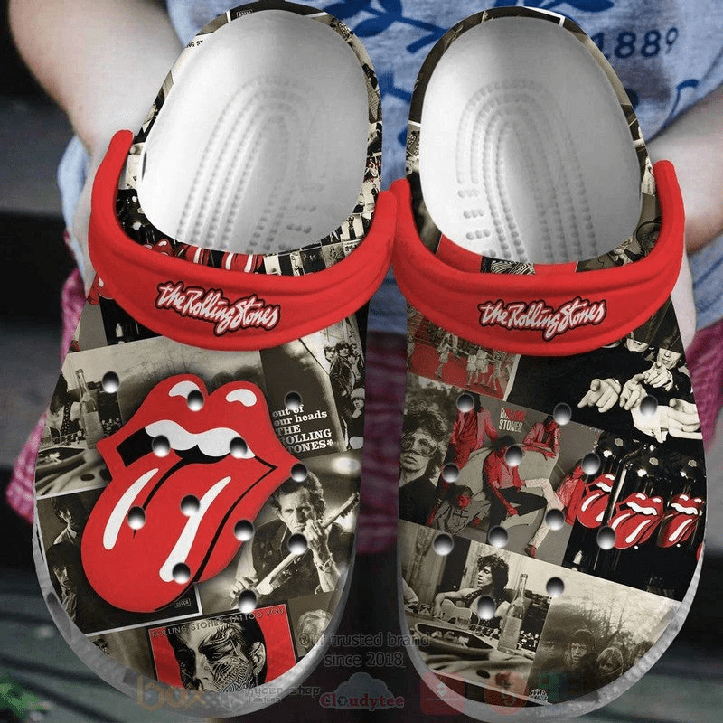 Footwearmerch The Rollings Stones Rock Band Crocs Clogs Comfortable Crocband Shoes For Men Women