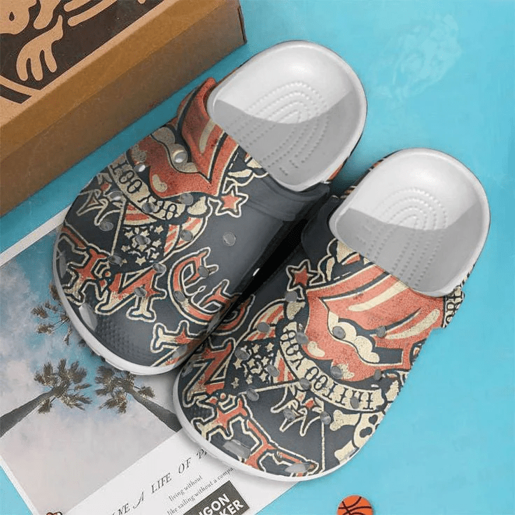 Footwearmerch The Rollings Stones Rock Band Crocs Clogs Shoes Crocband Comfortable For Men Women