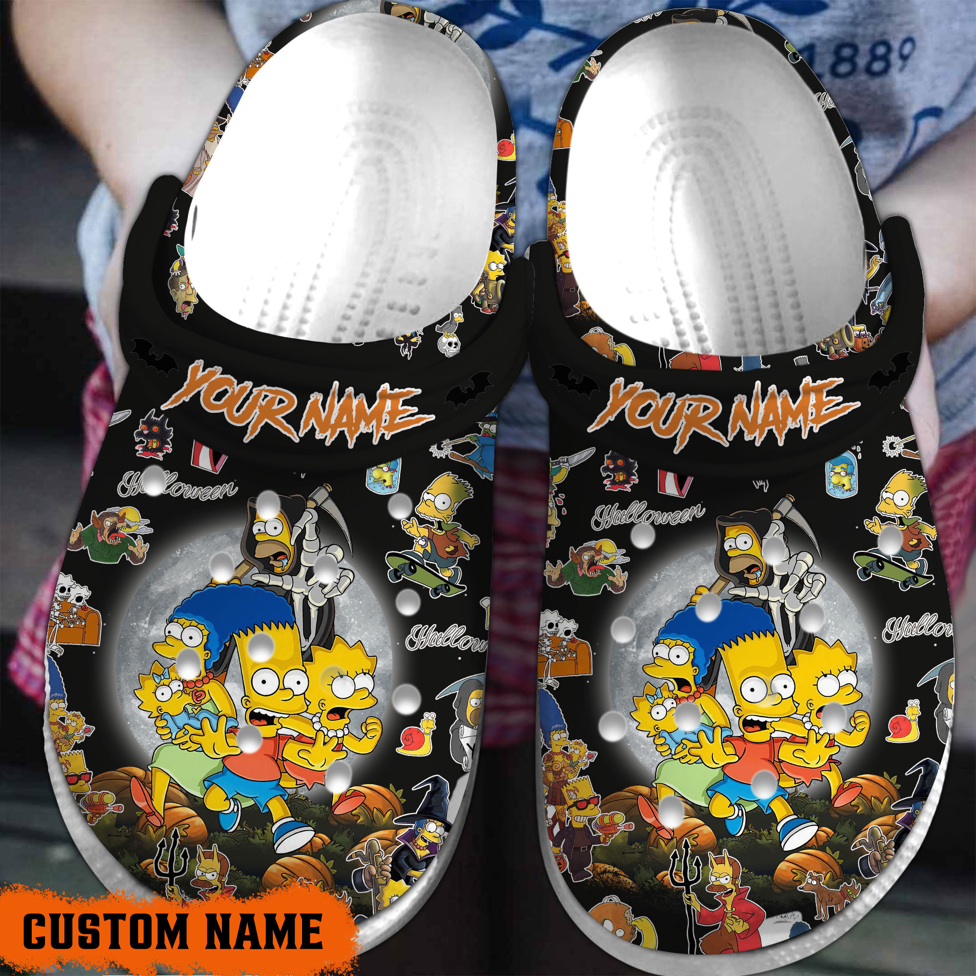 Footwearmerch The Simpsons TV Series Crocs Crocband Clogs Shoes Comfortable For Men Women and Kids