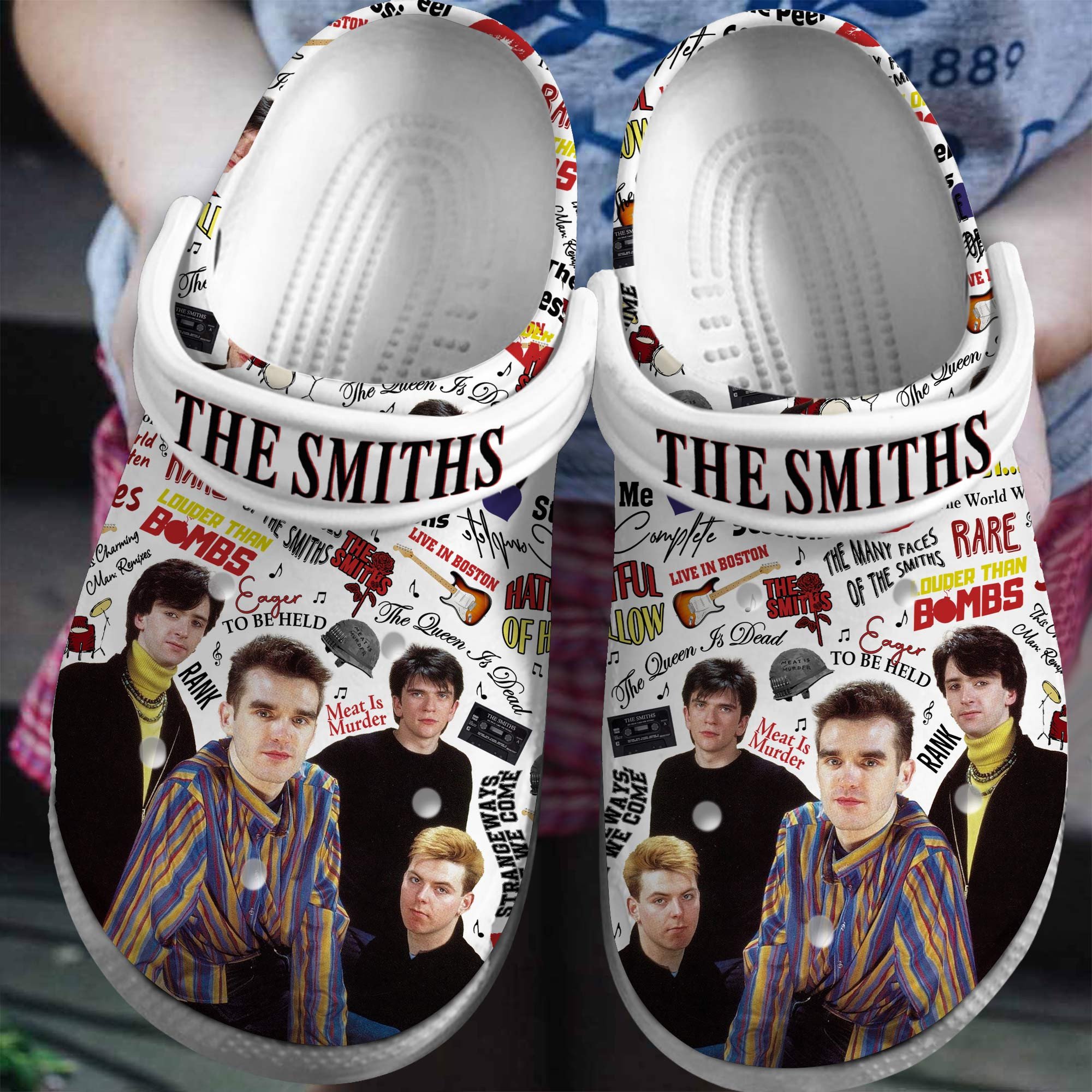 Footwearmerch The Smiths Band Music Crocs Crocband Clogs Shoes Comfortable For Men Women and Kids