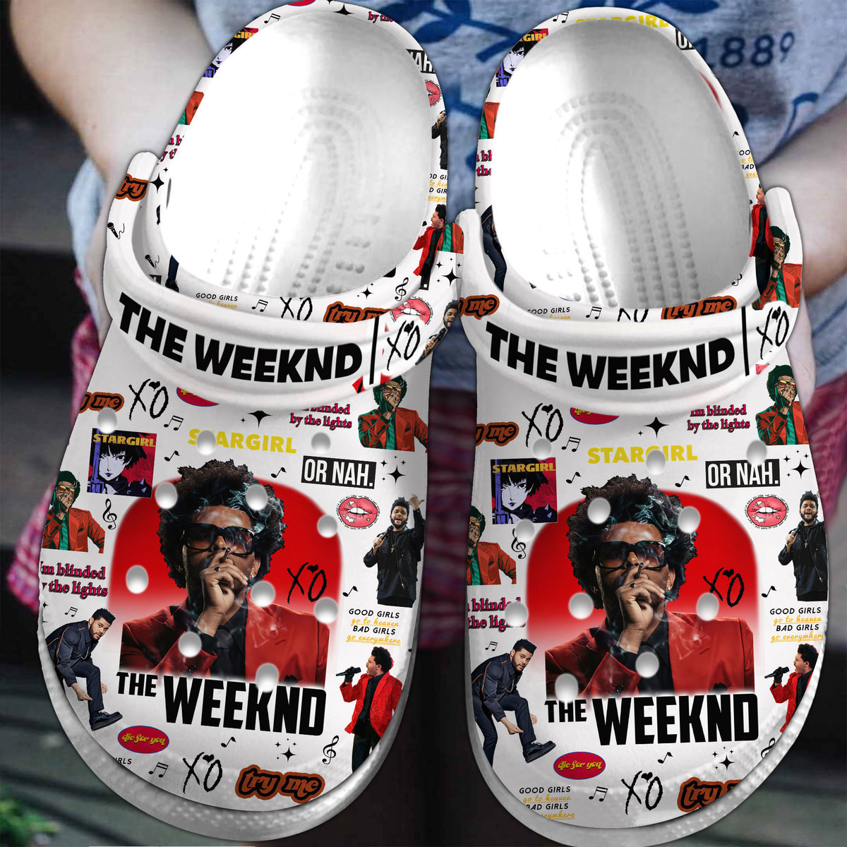Footwearmerch The Weeknd Music Crocs Crocband Clogs Shoes Comfortable For Men Women and Kids