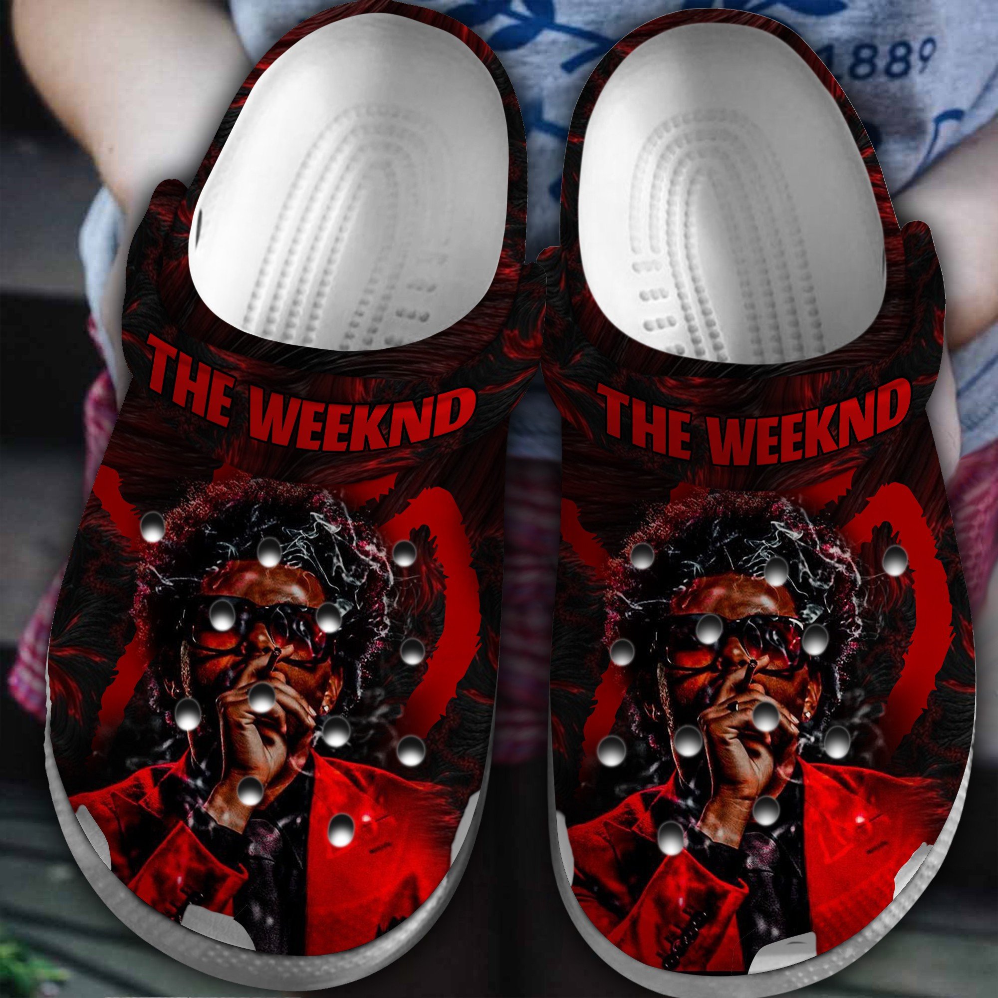 Footwearmerch The Weeknd Singer Music Crocs Crocband Clogs Shoes Comfortable For Men Women and Kids