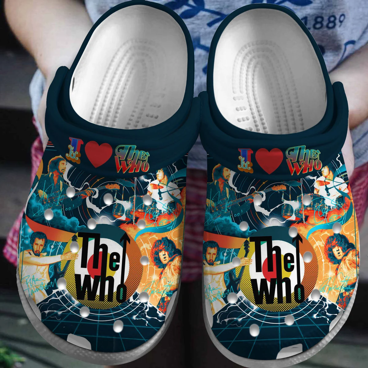 Footwearmerch The Who Music Crocs Crocband Clogs Shoes Comfortable For Men Women and Kids