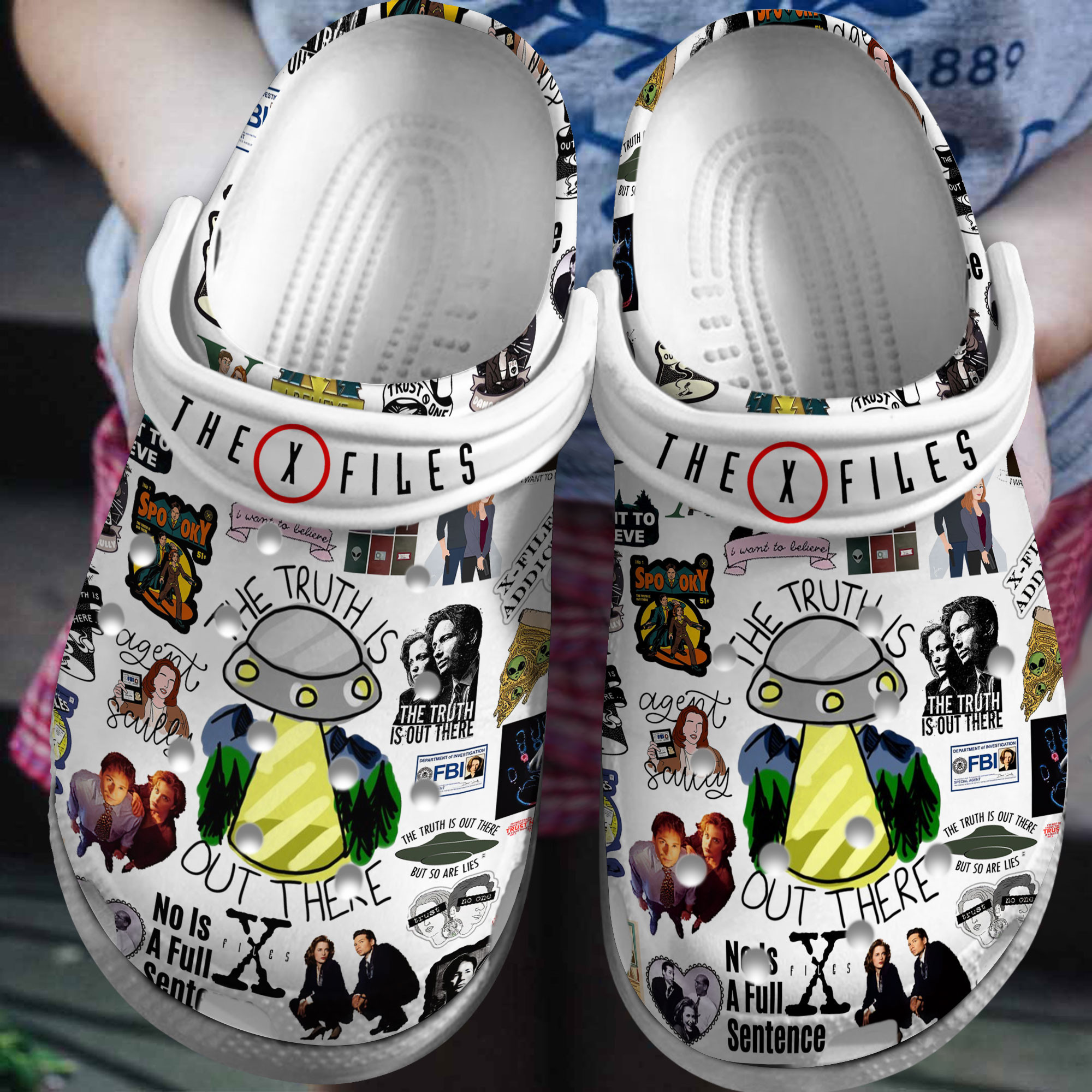Footwearmerch The X Files TV Series Crocs Crocband Clogs Shoes Comfortable For Men Women and Kids