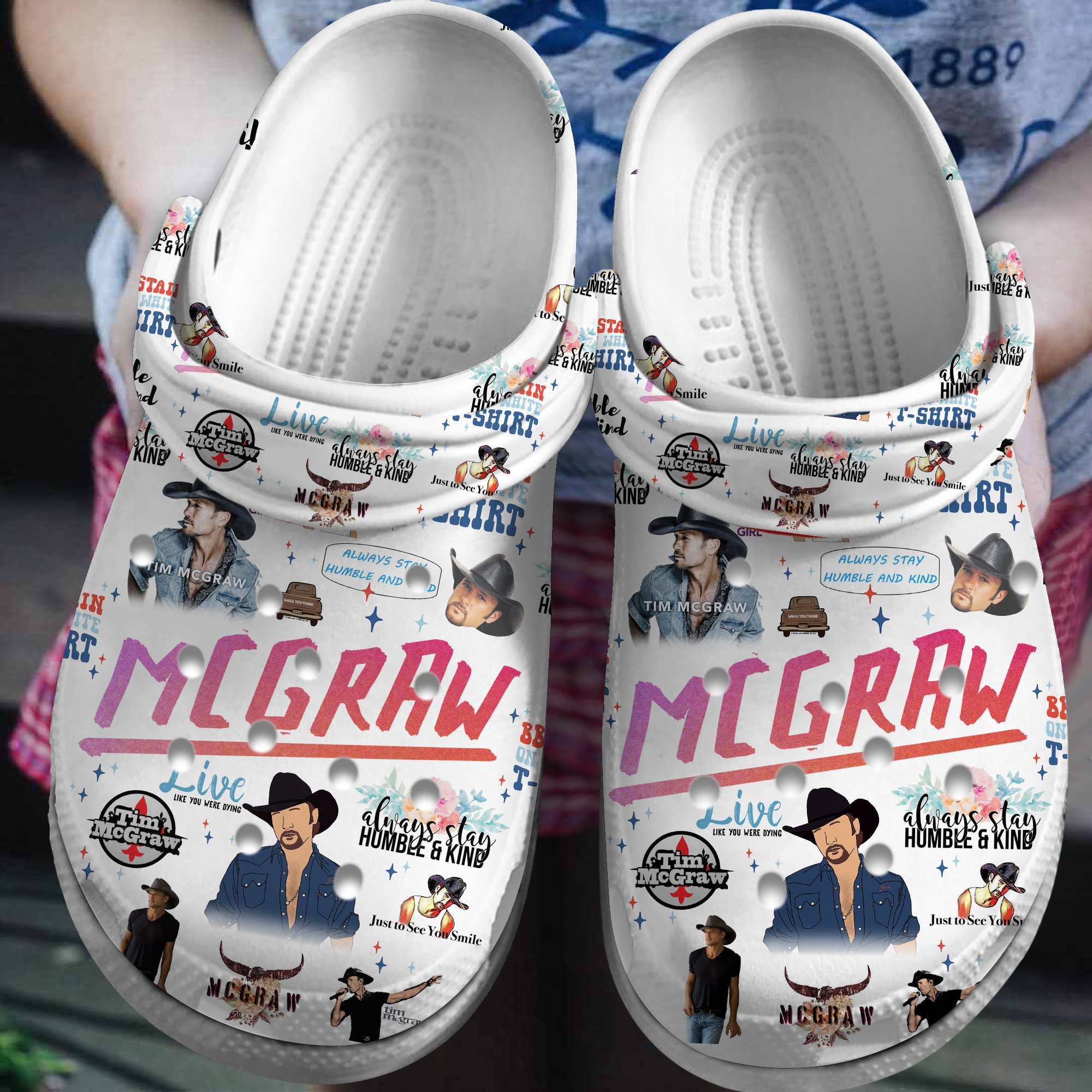 Footwearmerch Tim McGraw Movie Crocs Crocband Clogs Shoes Comfortable For Men Women and Kids