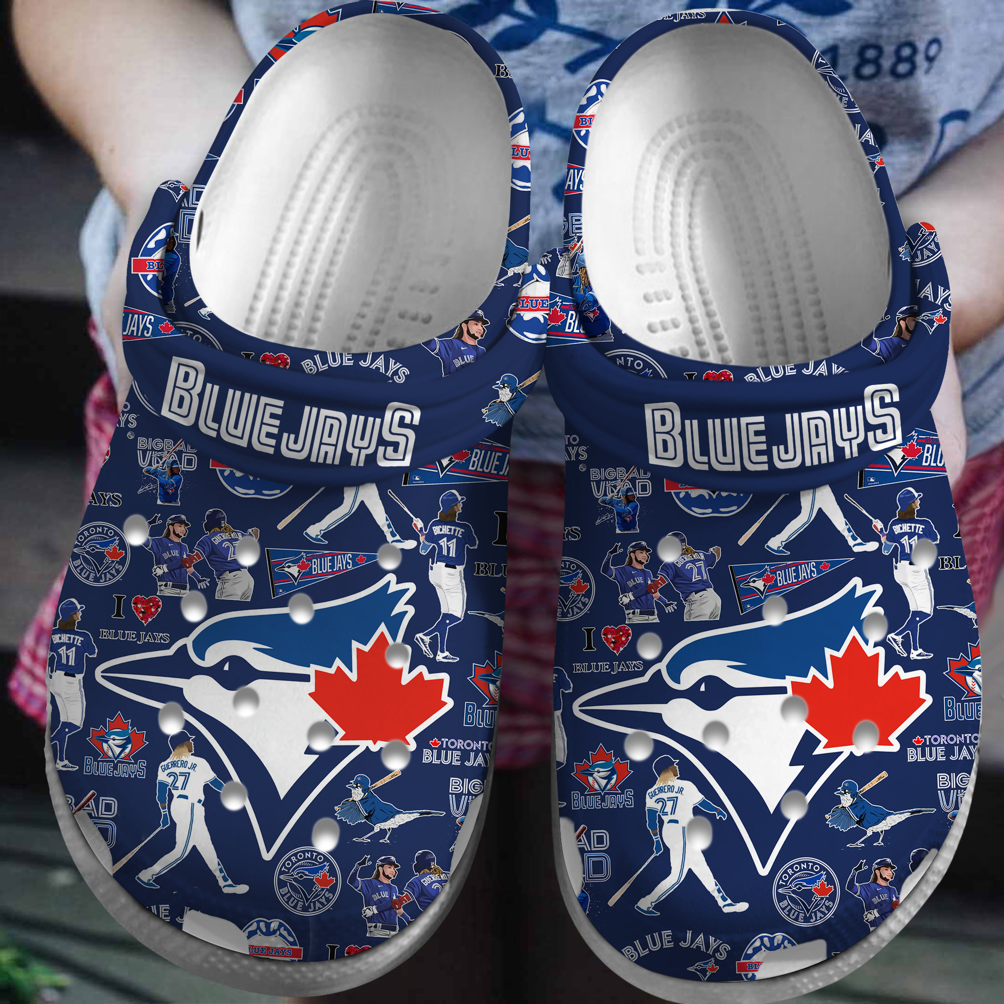 Footwearmerch Toronto Blue Jays MLB Sport Crocs Crocband Clogs Shoes Comfortable For Men Women and Kids