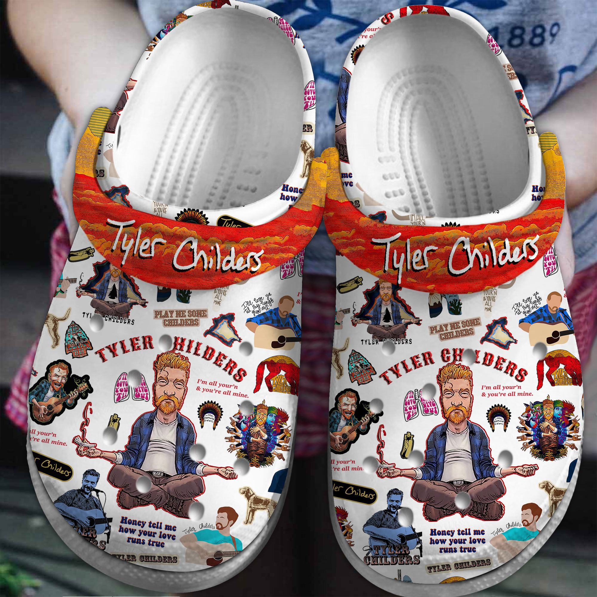 Footwearmerch Tyler Childers Music Crocs Crocband Clogs Shoes Comfortable For Men Women and Kids