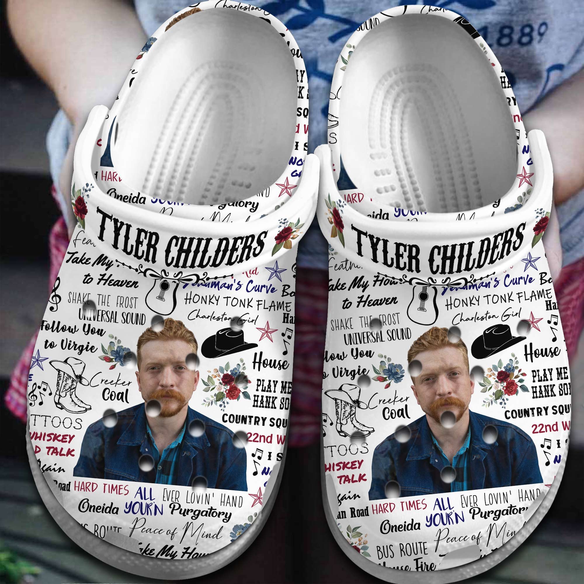 Footwearmerch Tyler Childers Music Crocs Crocband Clogs Shoes Comfortable For Men Women and Kids