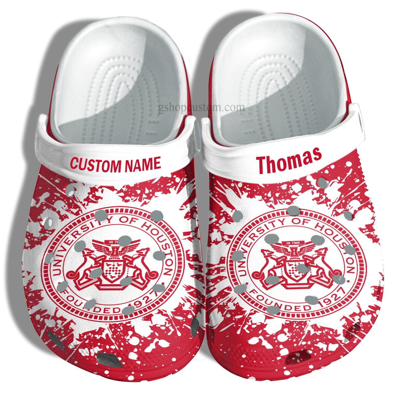 Footwearmerch University Of Houston Graduation Gifts Croc Shoes Customize- Admission Gift Shoes