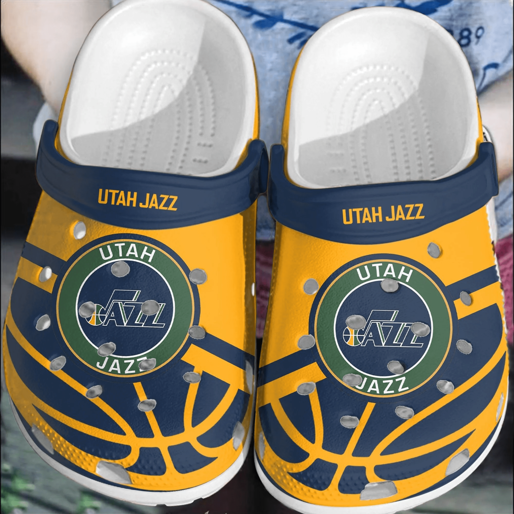 Footwearmerch Utah Jazz Basketball Clogs Crocs Comfortable Crocband Shoes For Men Women