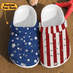Footwearmerch Veterans - America Flag Veterans Gifts Clog Shoes For Men And Women
