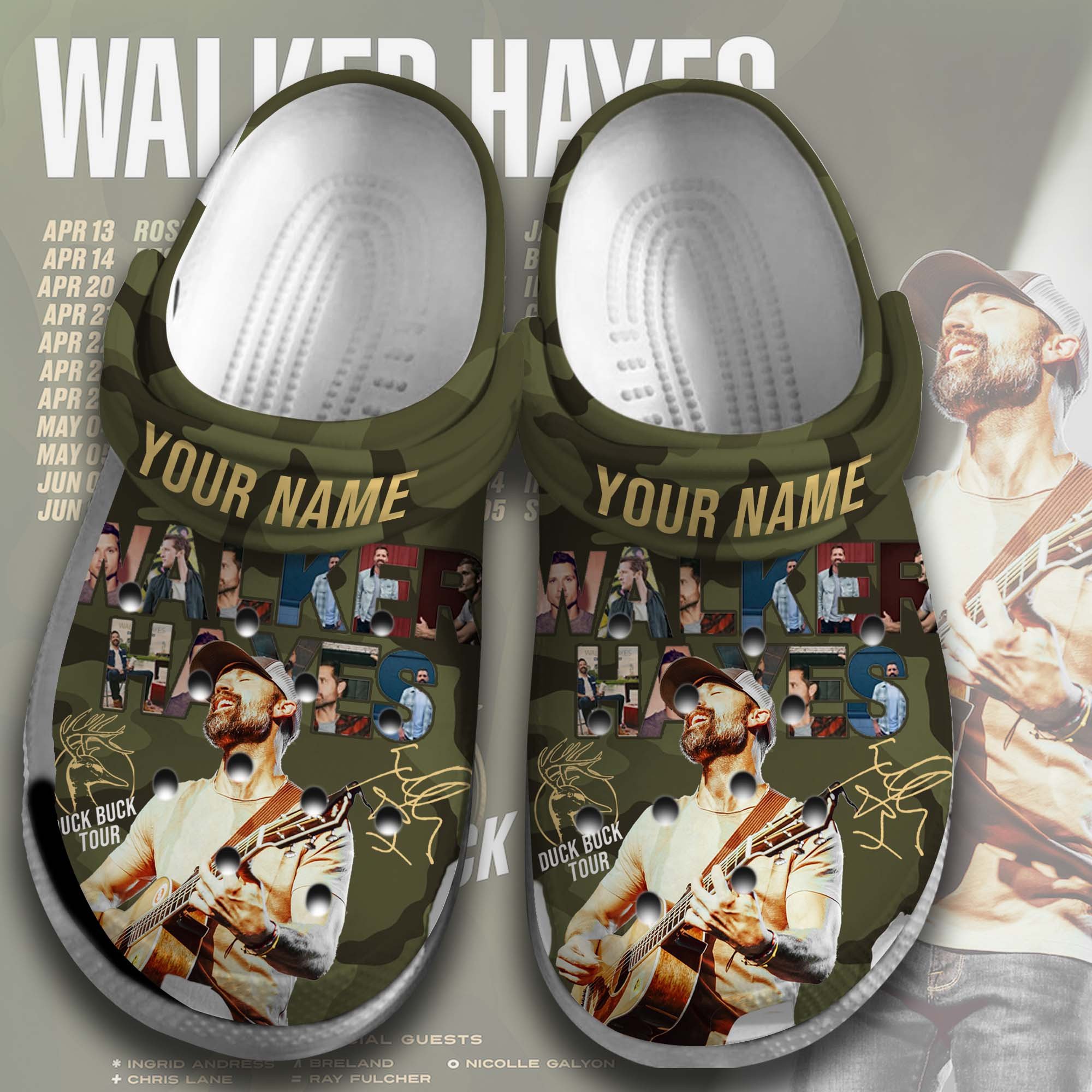 Footwearmerch Walker Hayes Singer Music Crocs Crocband Clogs Shoes Comfortable For Men Women and Kids