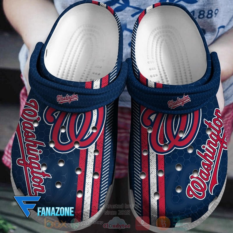 Footwearmerch Washington Nationals MLB Sport Crocs Clogs Crocband Shoes Comfortable For Men Women and Kids