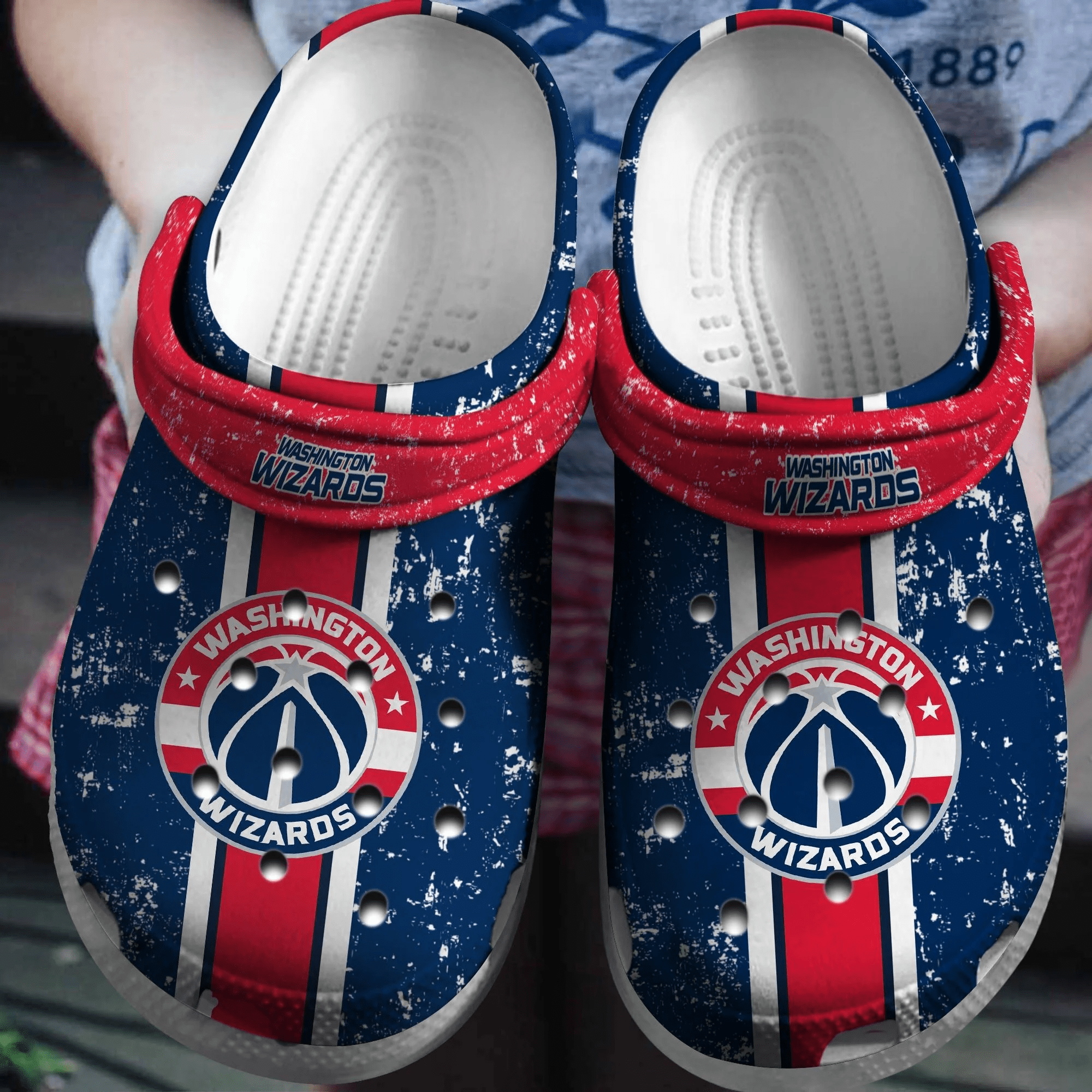 Footwearmerch Washington Wizards Basketball Clogs Crocband Shoes Comfortable Crocs For Men Women