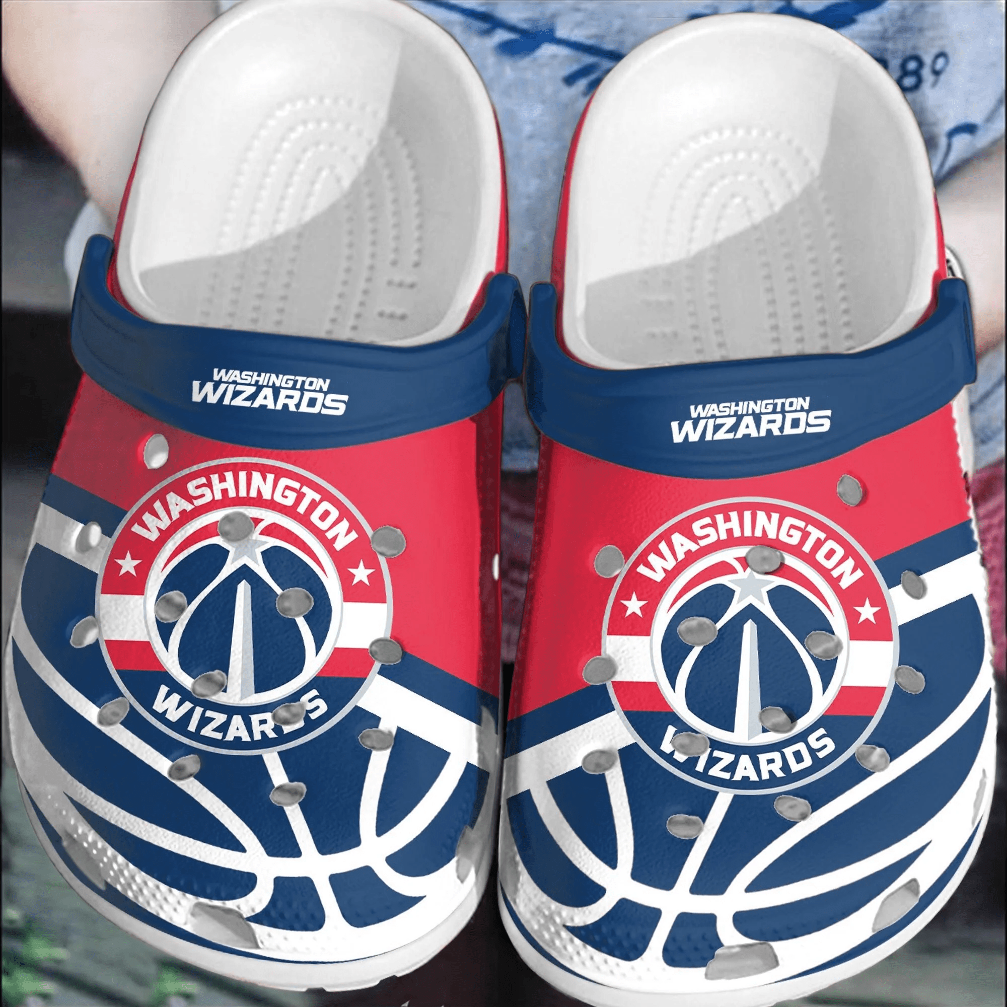 Footwearmerch Washington Wizards Basketball Clogs Crocband Shoes Crocs Comfortable For Men Women