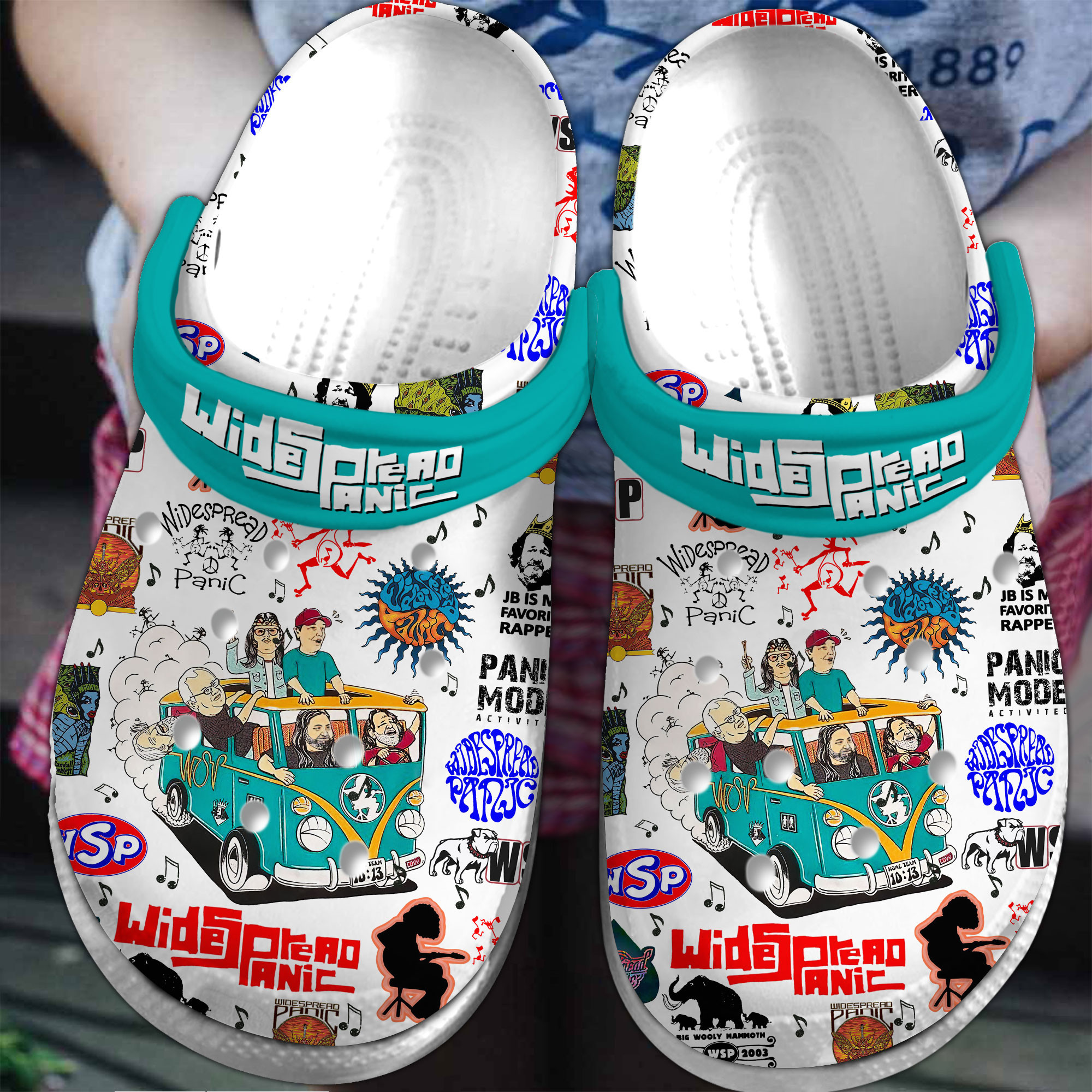 Footwearmerch Widespread Panic Music Crocs Crocband Clogs Shoes Comfortable For Men Women and Kids