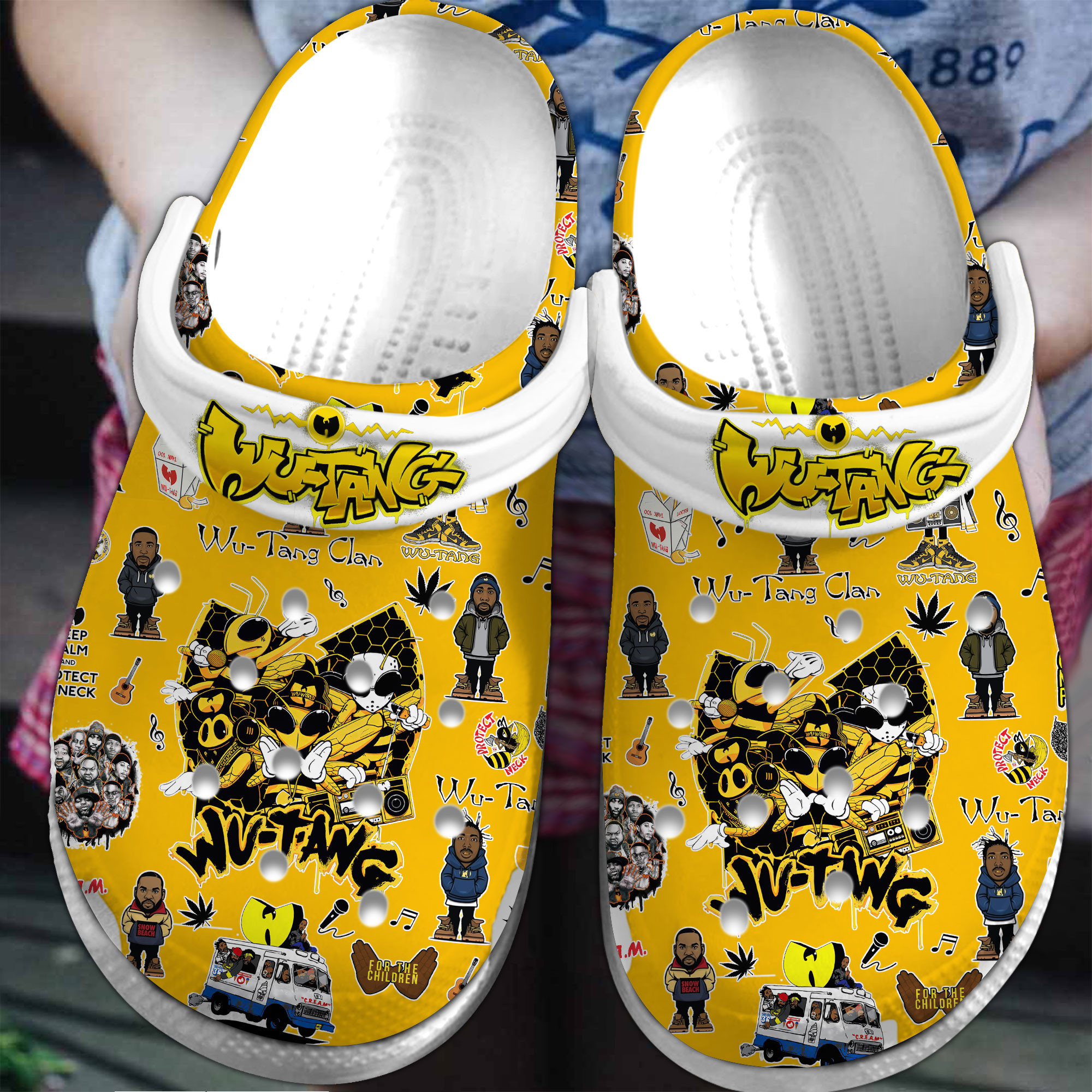 Footwearmerch Wu Tang Clan Music Crocs Crocband Clogs Shoes Comfortable For Men Women and Kids