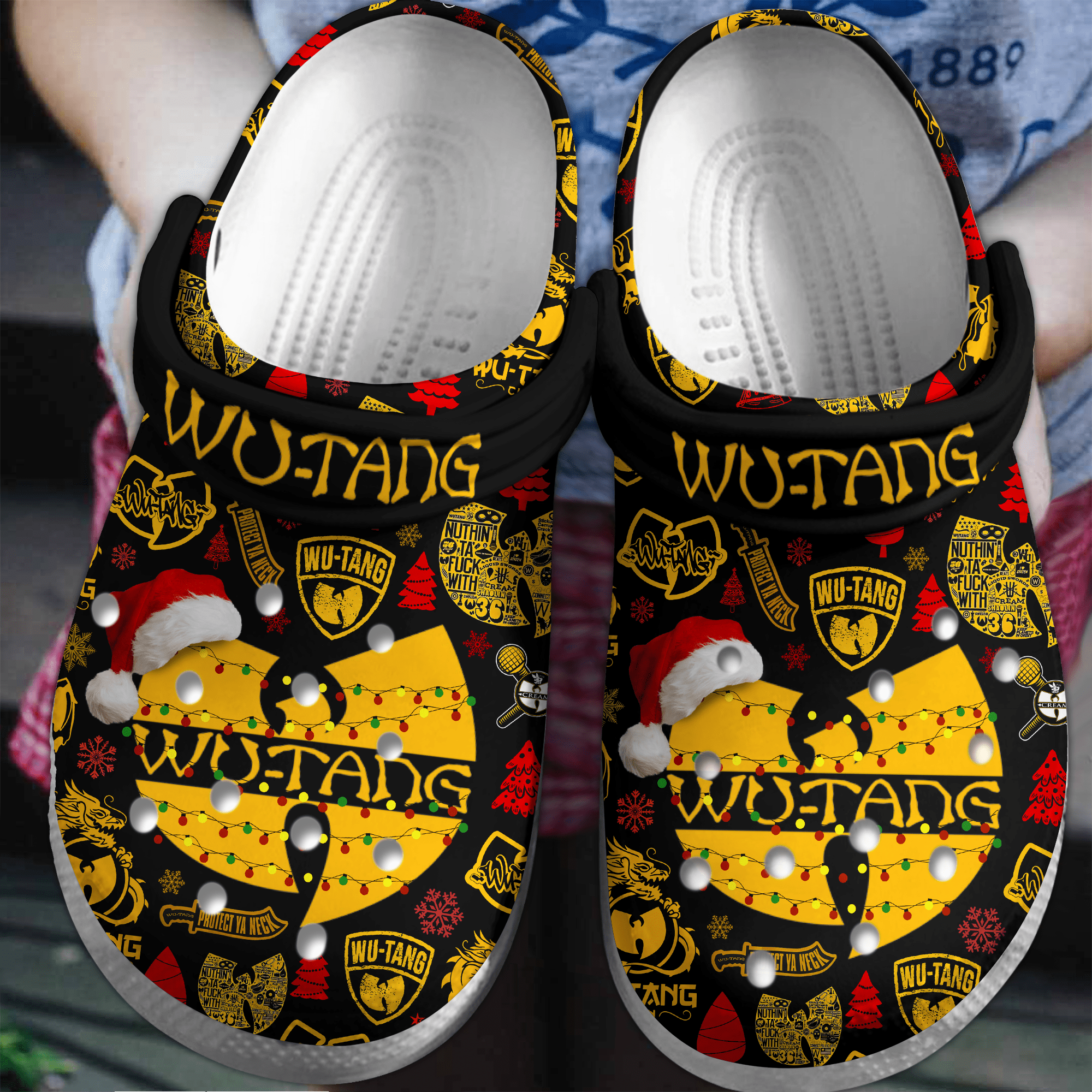 Footwearmerch Wu Tang Clan Music Crocs Crocband Clogs Shoes Comfortable For Men Women and Kids