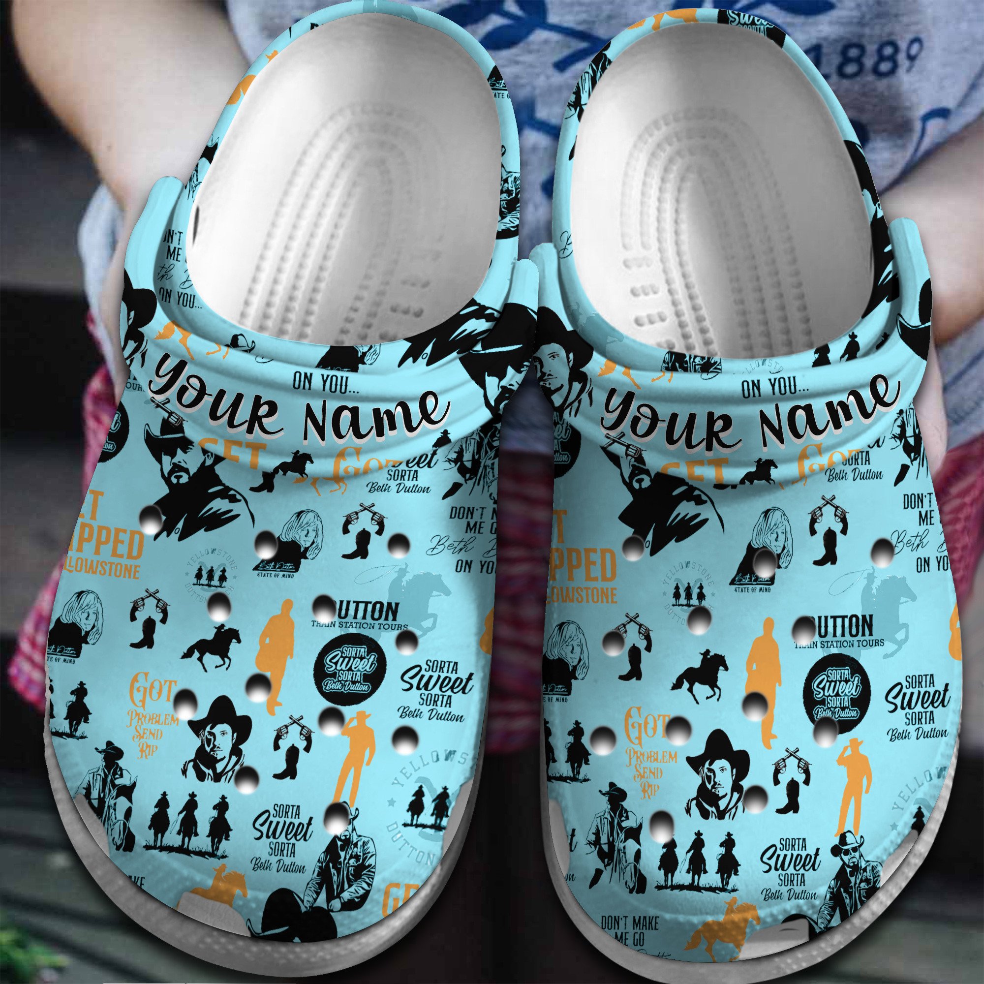 Footwearmerch Yellowstone TV Series Crocs Crocband Clogs Shoes Comfortable For Men Women and Kids