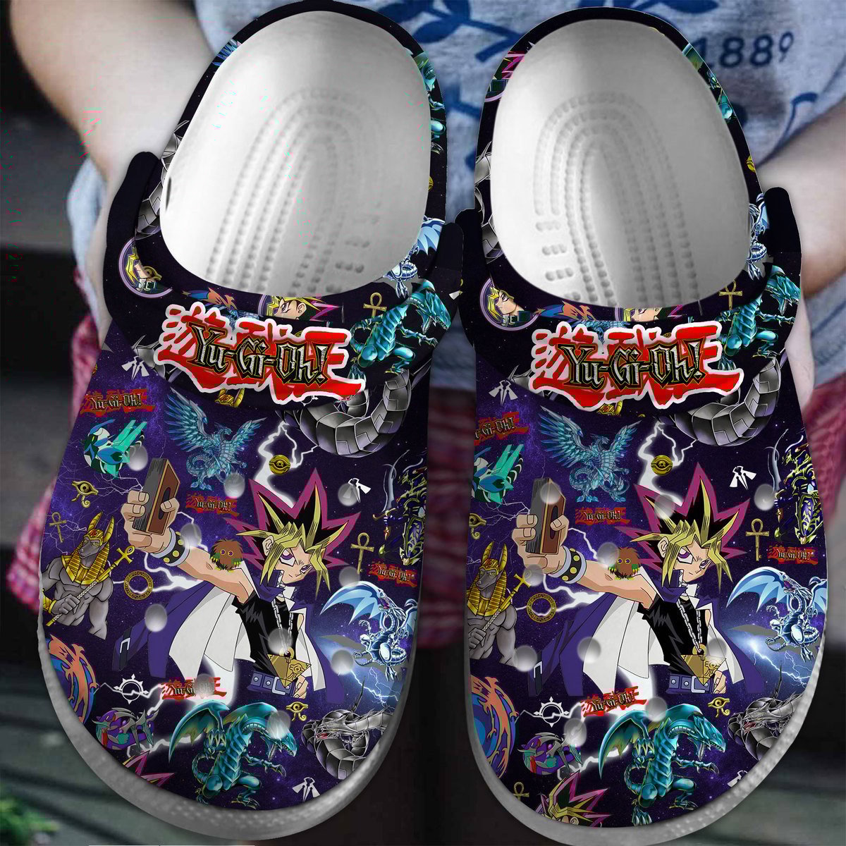 Footwearmerch Yu Gi Oh Game Anime Crocs Crocband Clogs Shoes Comfortable For Men Women and Kids