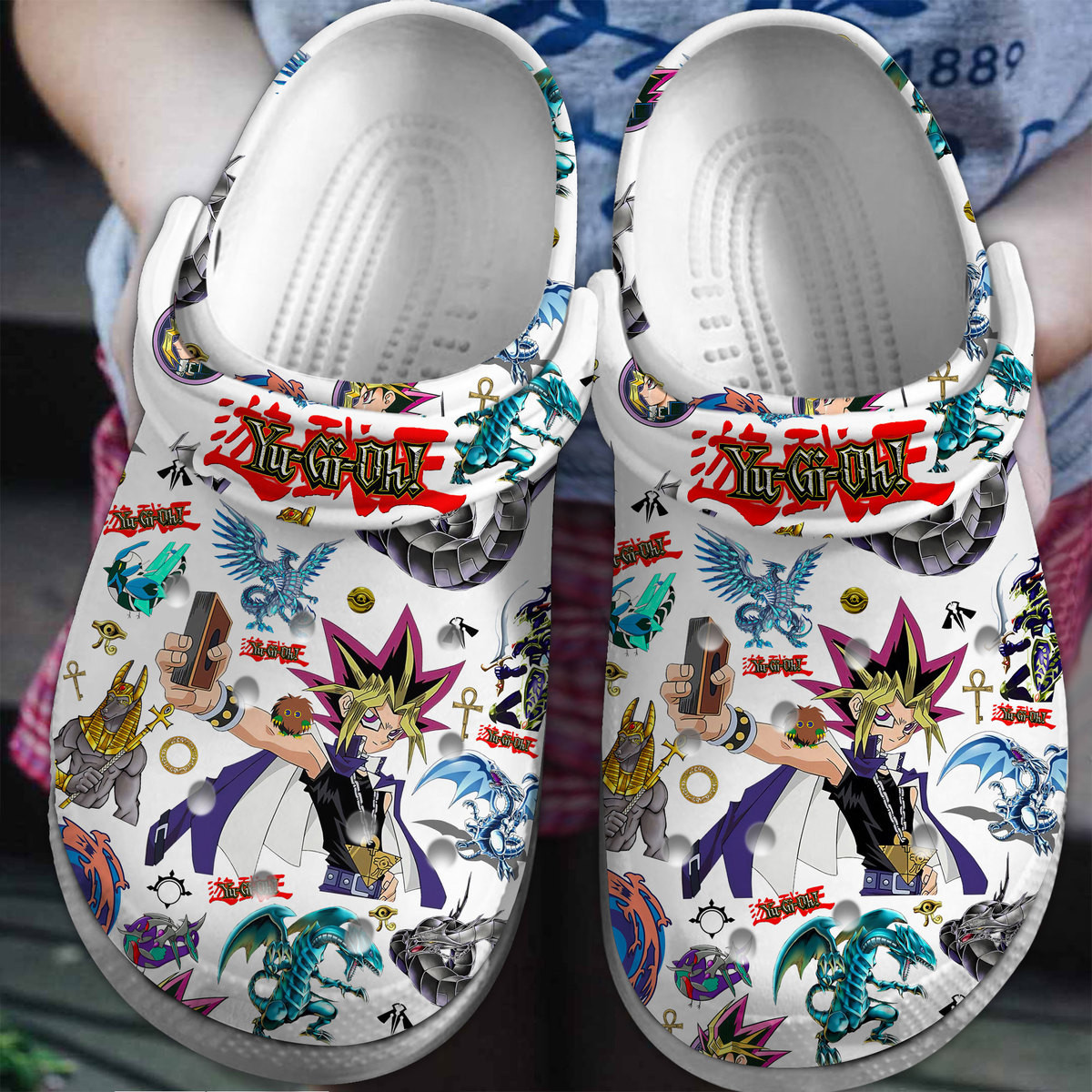 Footwearmerch Yu Gi Oh Game Anime Crocs Crocband Clogs Shoes Comfortable For Men Women and Kids
